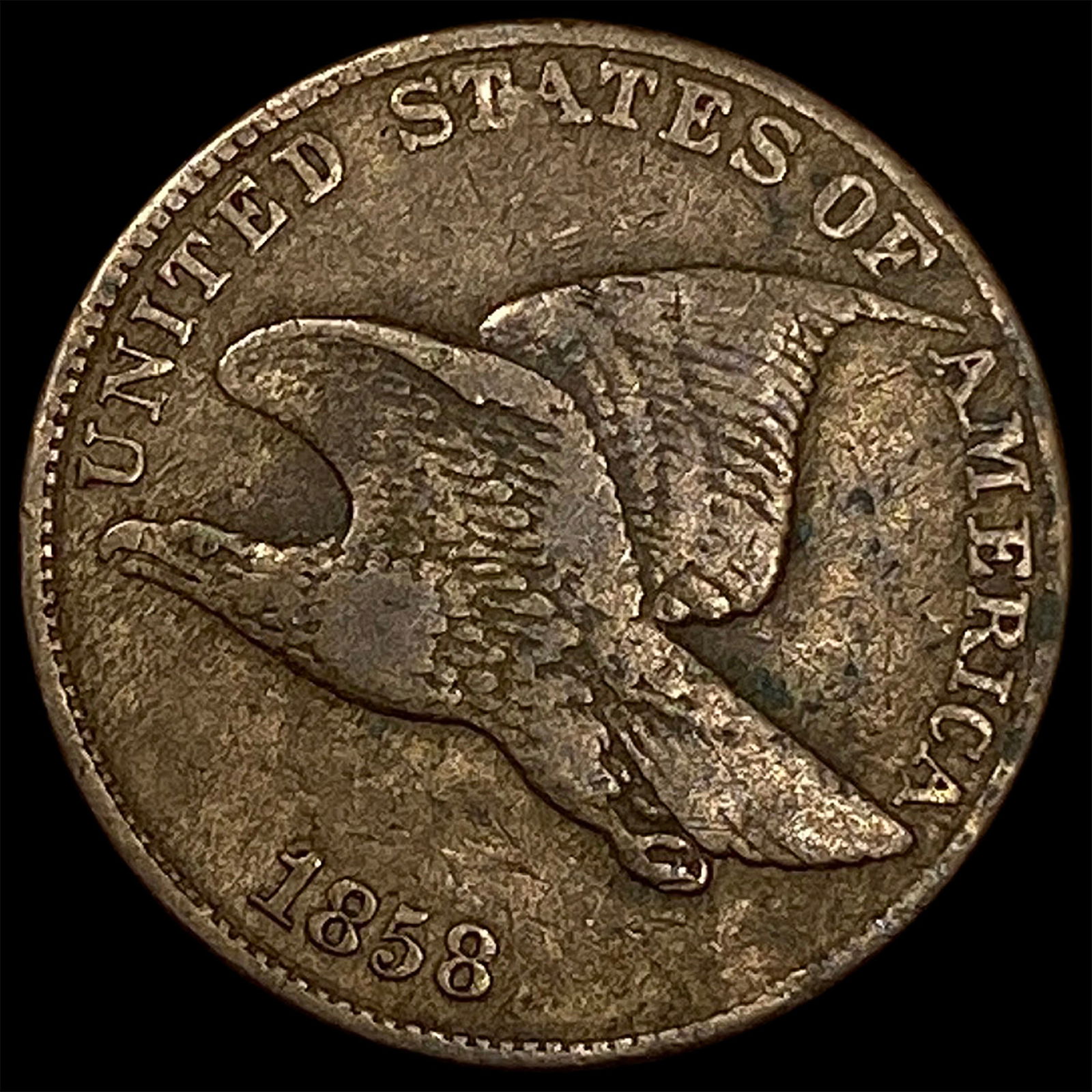 1858 Copper-Nickel Flying Eagle Cent LIGHTLY CIRCULATED: 1858 Copper-Nickel Flying Eagle Cent LIGHTLY CIRCULATED