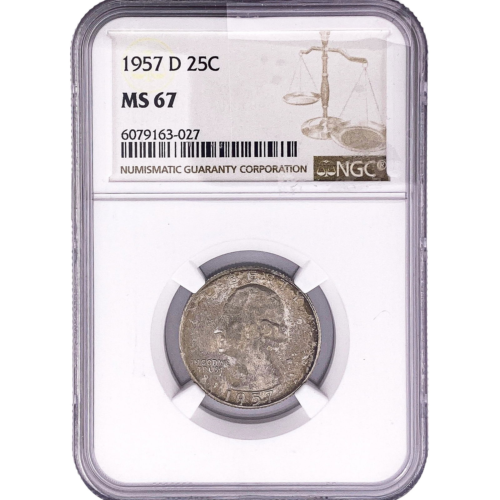 1957-D Washington Silver Quarter NGC MS67 (1 of 2)