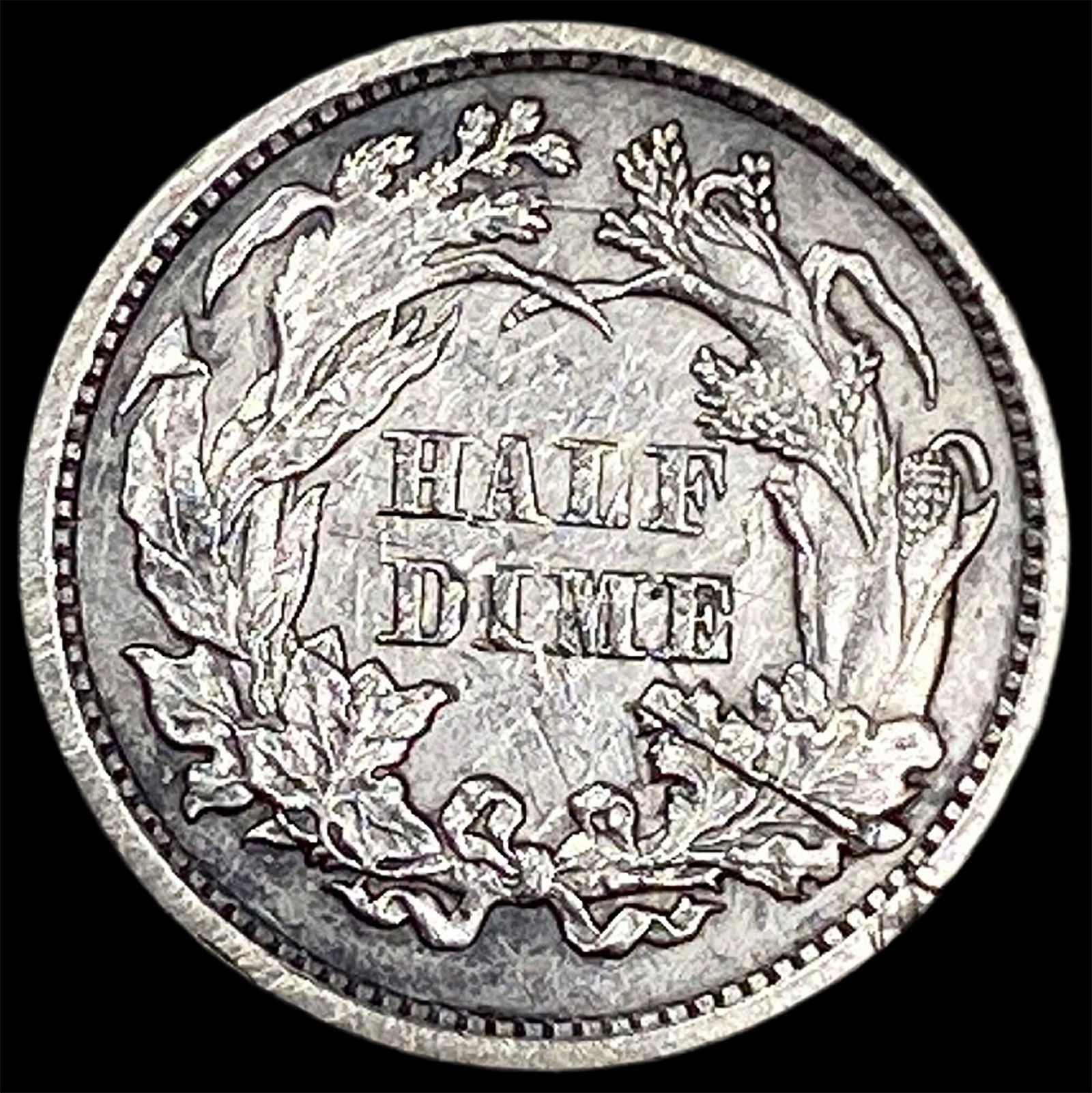 1871 Silver Seated Liberty Half Dime CLOSELY UNCIRCULATED - 2