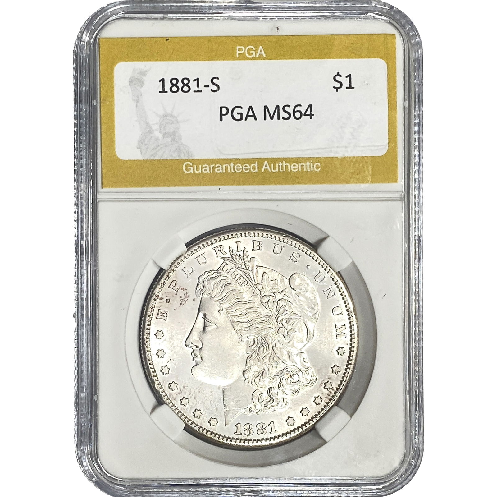 1881-S Morgan Silver Dollar PGA MS64 (1 of 2)