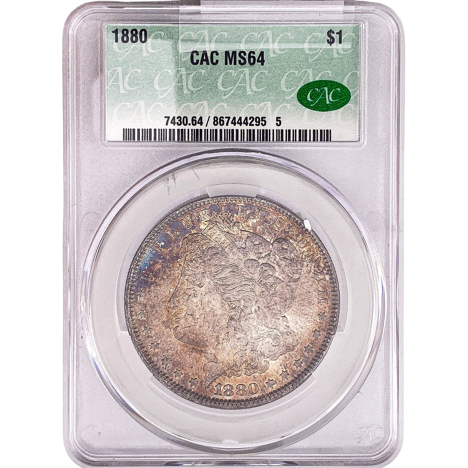 1880 Mercury Silver Dollar CAC MS64: 1880 Mercury Silver Dollar CAC MS64