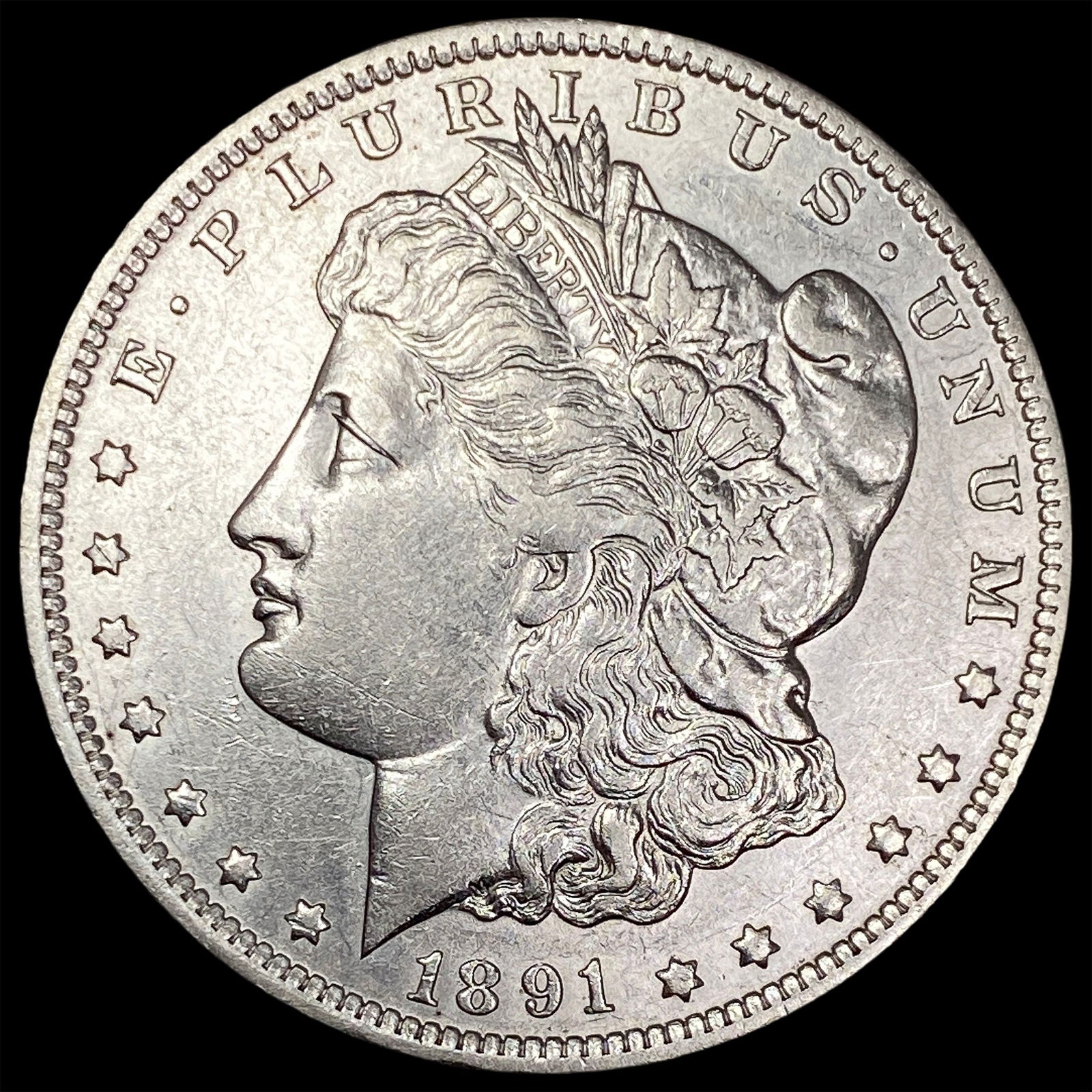1891 Morgan Silver Dollar CLOSELY UNCIRCULATED: 1891 Morgan Silver Dollar CLOSELY UNCIRCULATED