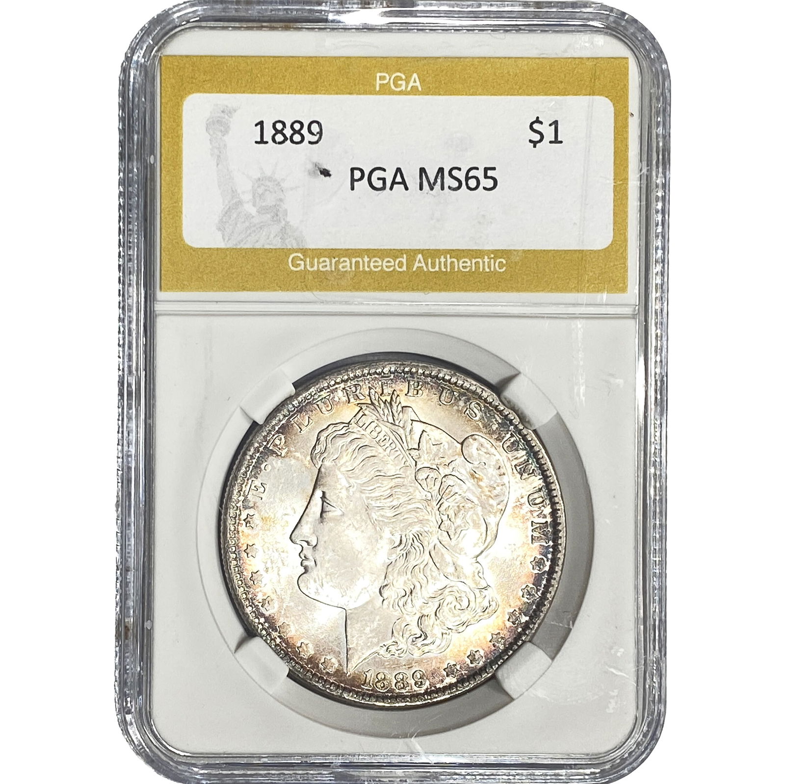 1889 Morgan Silver Dollar PGA MS65: 1889 Morgan Silver Dollar PGA MS65