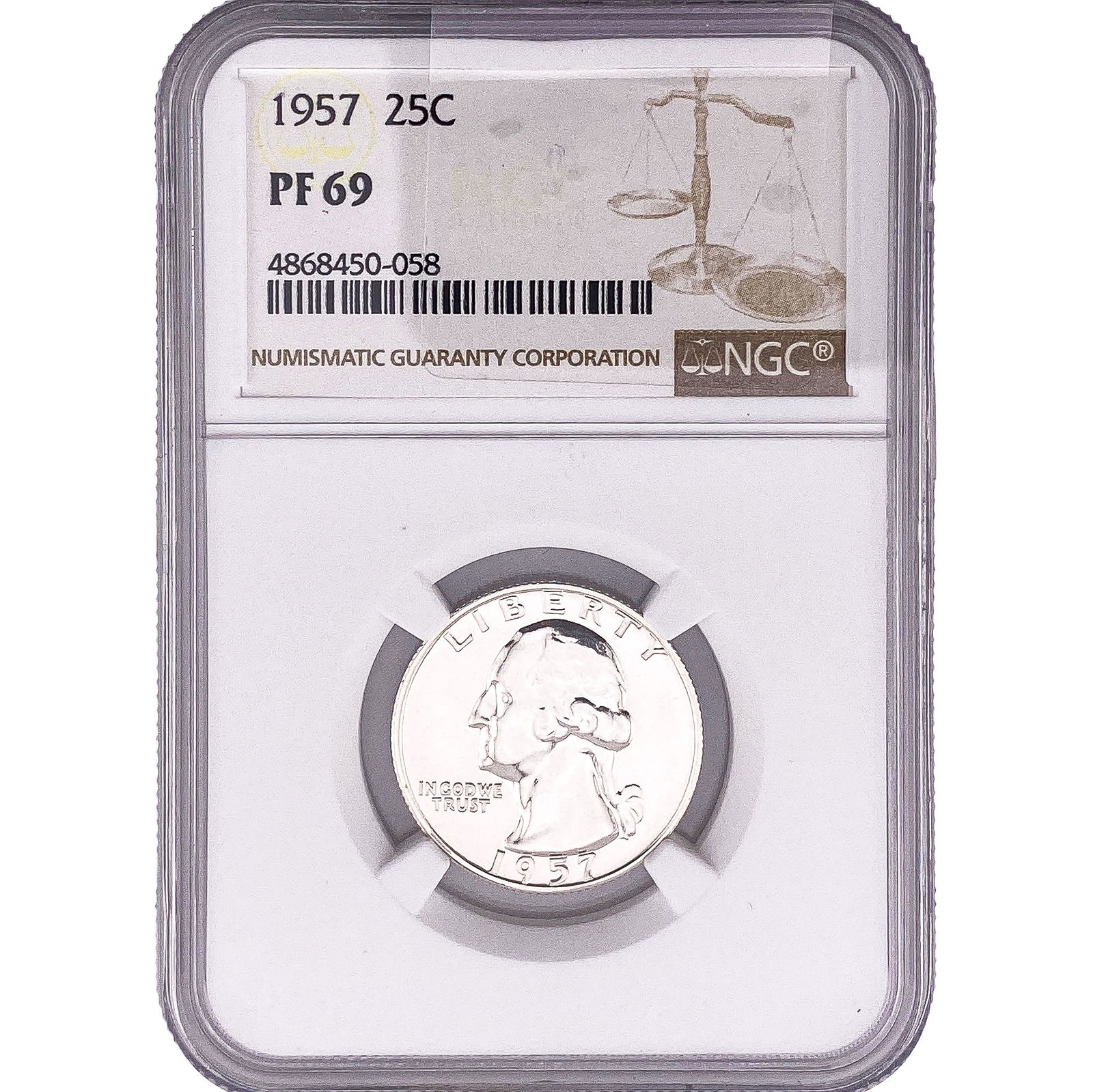 1957 Washington Silver Quarter NGC PF69 (1 of 2)