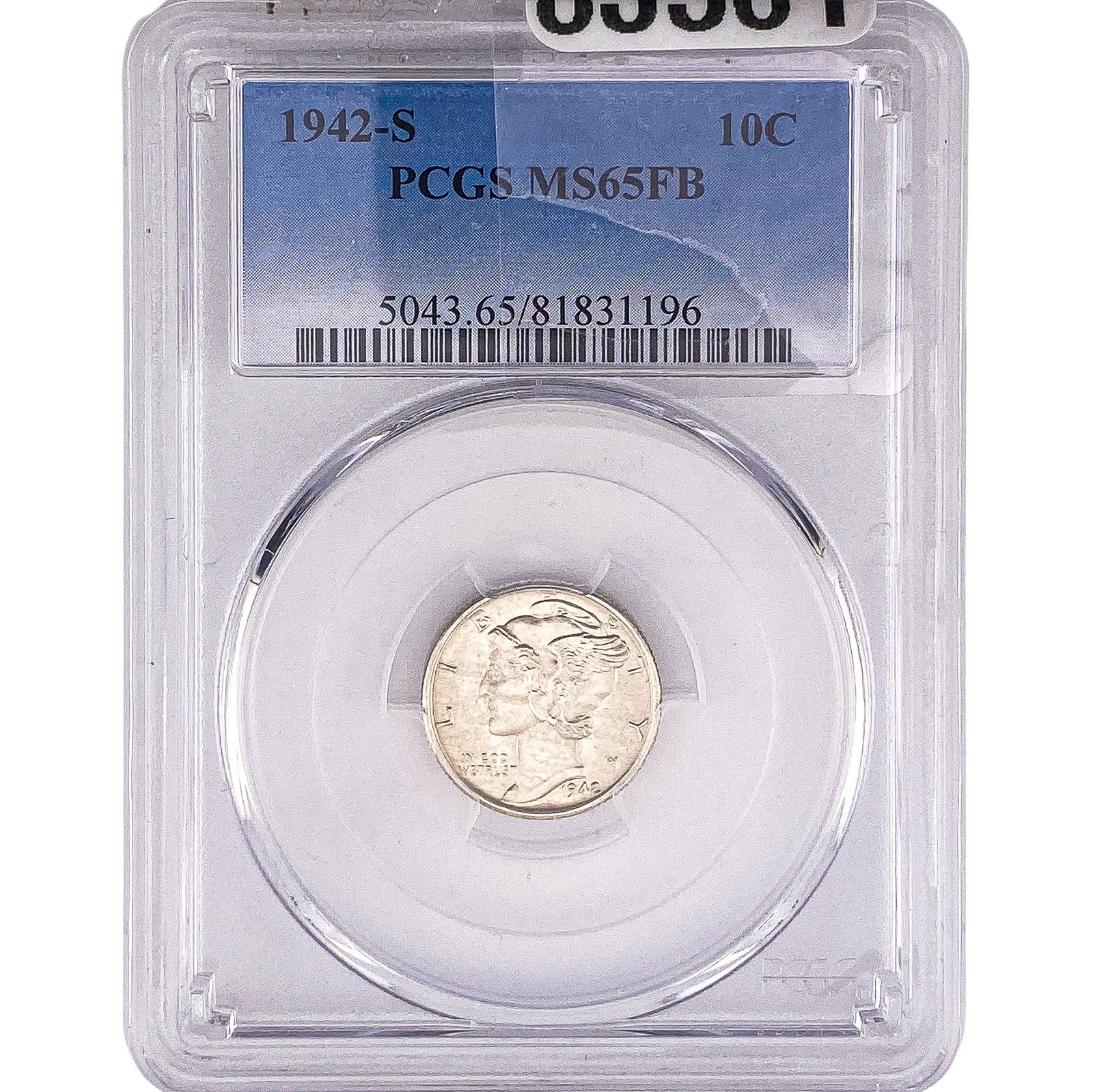 1942-S Mercury Silver Dime PCGS MS65 FB (1 of 2)