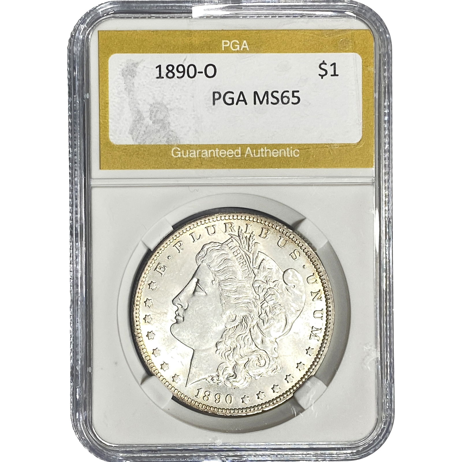 1890-O Morgan Silver Dollar PGA MS65: 1890-O Morgan Silver Dollar PGA MS65