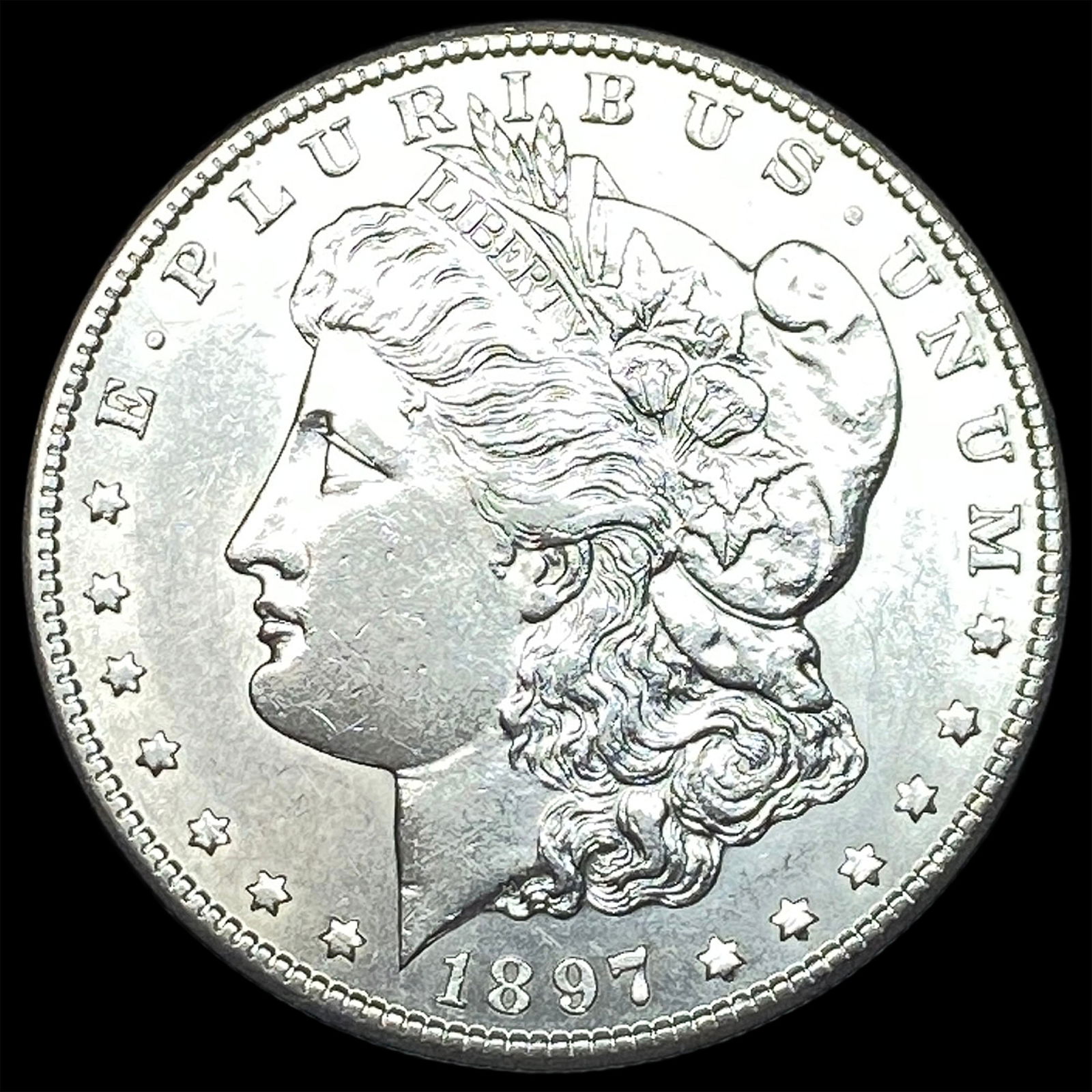1897-S Silver Morgan Dollar CHOICE AU: 1897-S Silver Morgan Dollar CHOICE AU