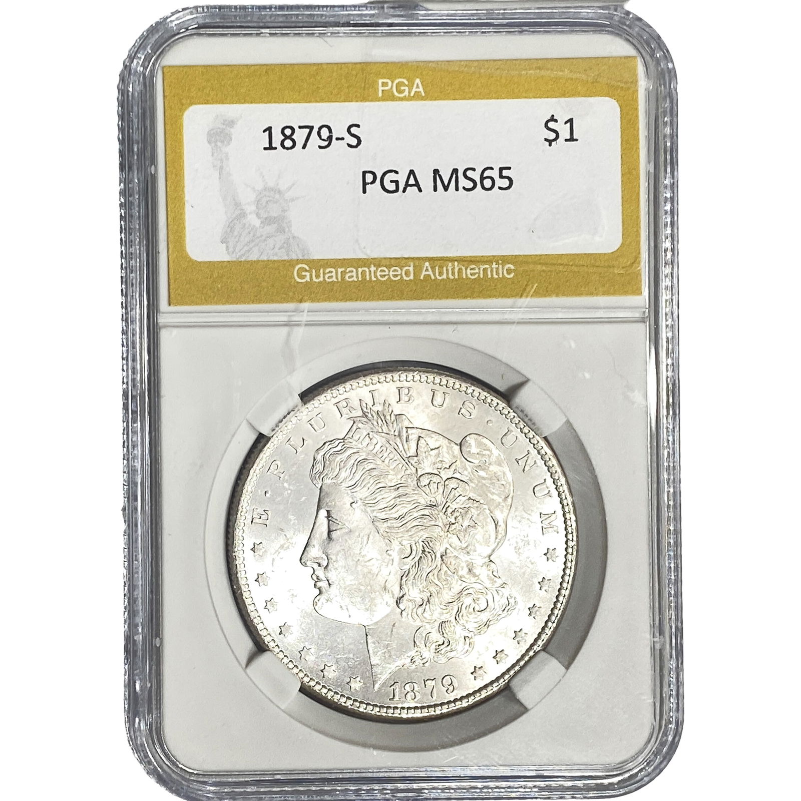 1879-S Morgan Silver Dollar PGA MS65: 1879-S Morgan Silver Dollar PGA MS65