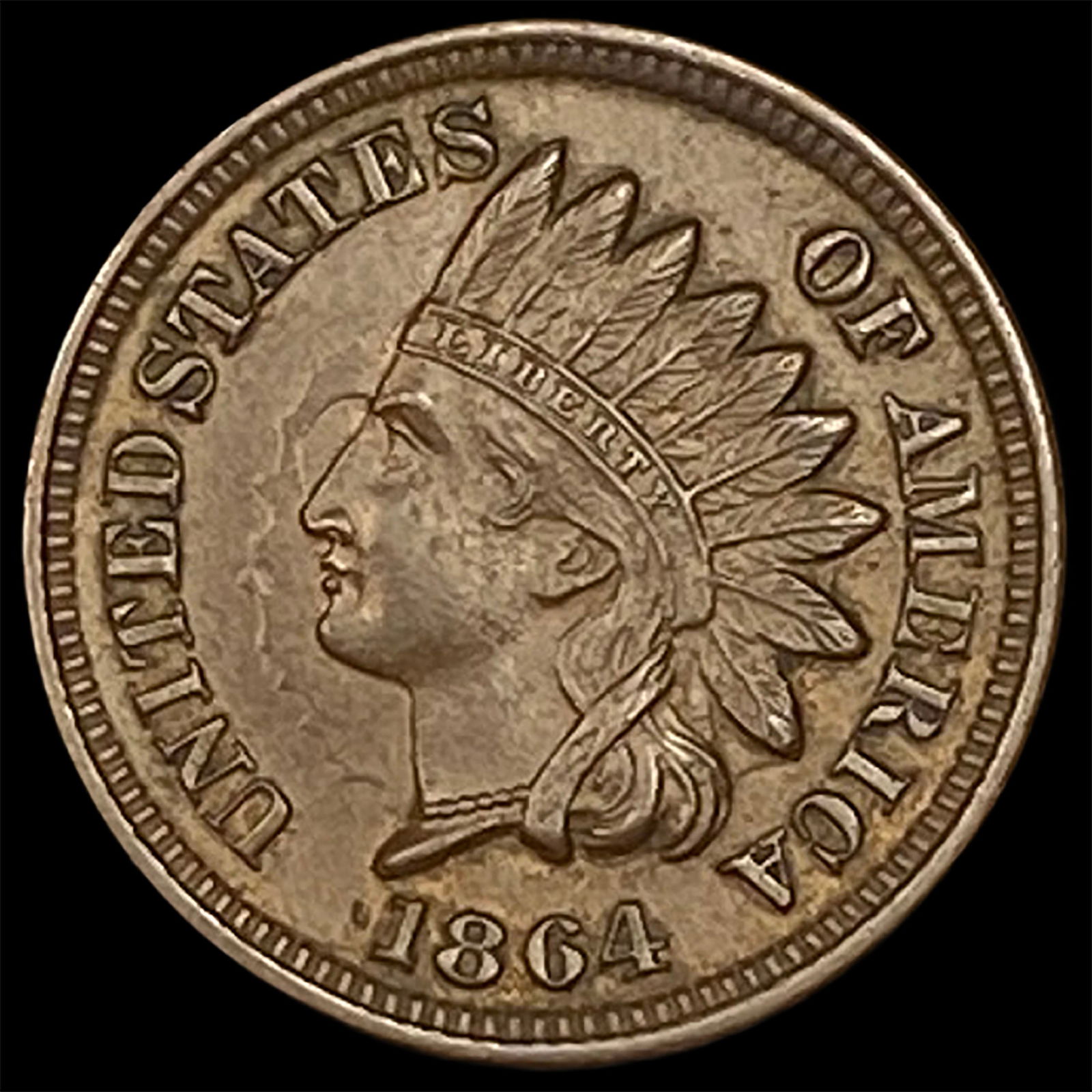 1864 Bronze Indian Head Cent CLOSELY UNCIRCULATED (1 of 2)