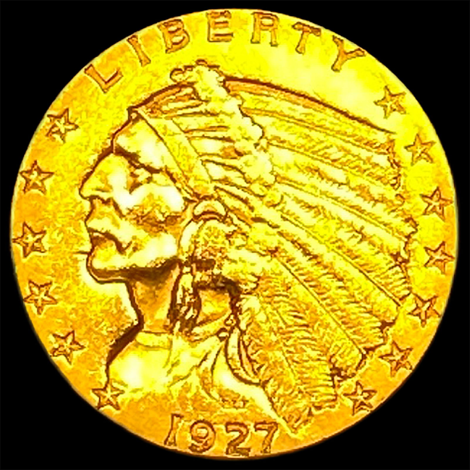 1927 Indian Head $2.5 Gold Quarter Eagle CLOSELY UNCIRCULATED (1 of 2)
