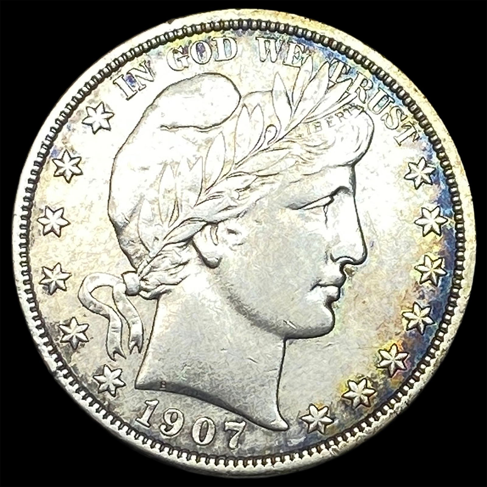 1907-S Silver Barber Half Dollar NEARLY UNCIRCULATED: 1907-S Silver Barber Half Dollar NEARLY UNCIRCULATED