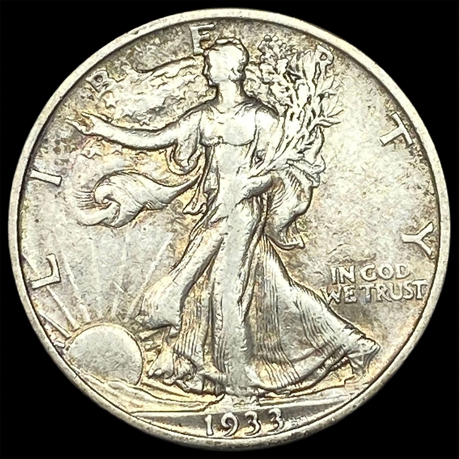 1933-S Silver Walking Liberty Half Dollar CLOSELY UNCIRCULATED: 1933-S Silver Walking Liberty Half Dollar CLOSELY UNCIRCULATED