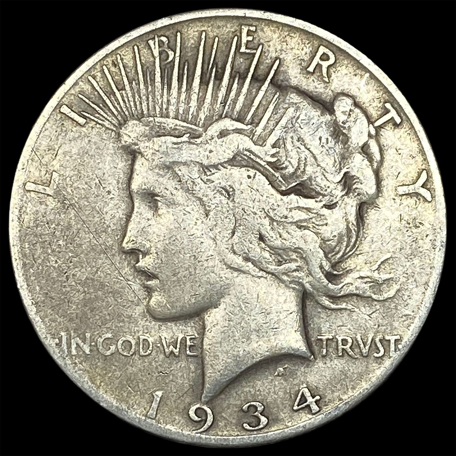 1934-S Silver Peace Dollar LIGHTLY CIRCULATED (1 of 2)