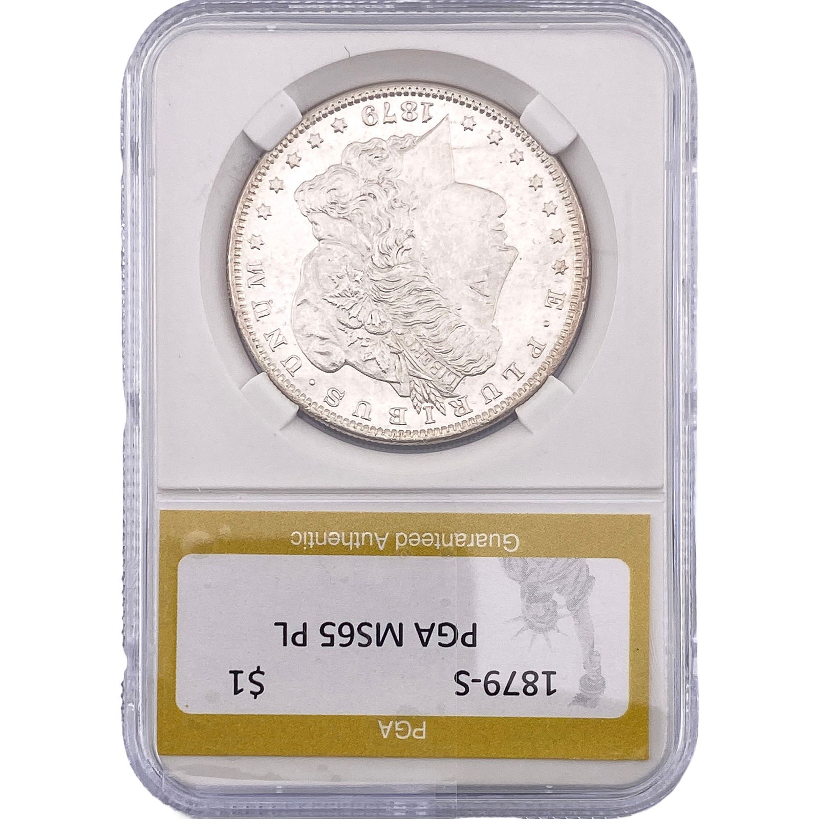 1879-S Morgan Silver Dollar PGA MS65 PL (1 of 2)