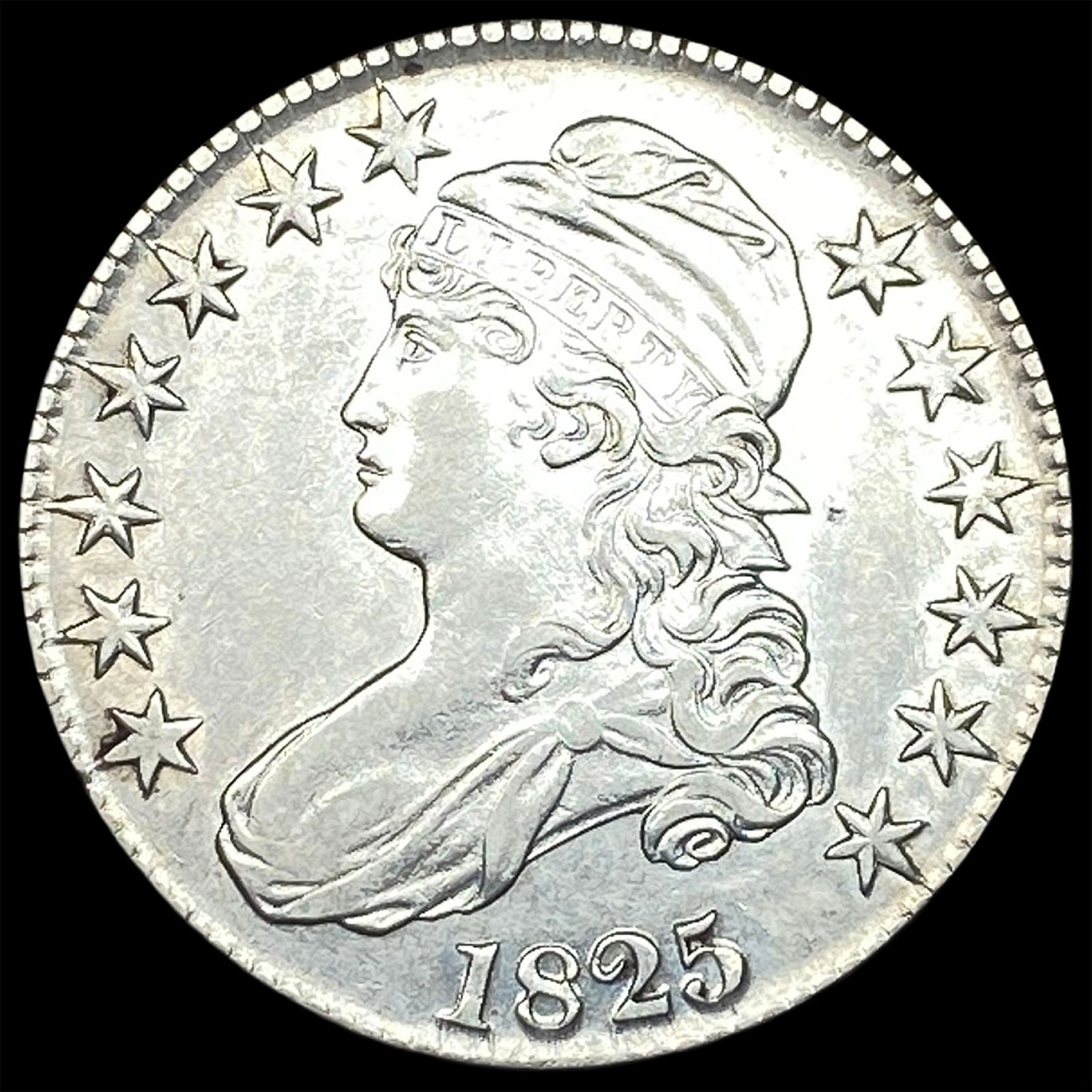 1825 Capped Bust Half Dollar NEARLY UNCIRCULATED (1 of 2)
