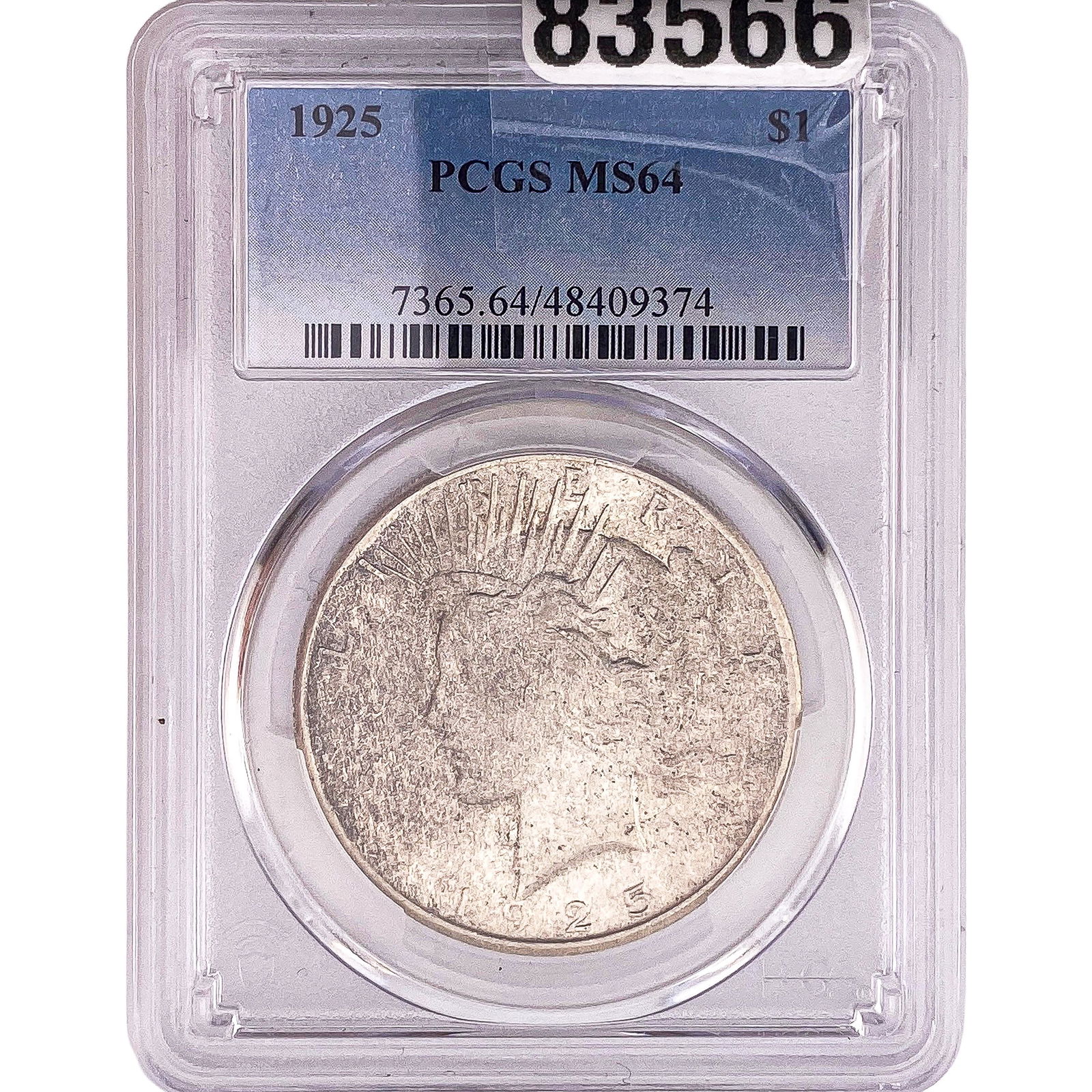 1925 Silver Peace Dollar PCGS MS64: 1925 Silver Peace Dollar PCGS MS64