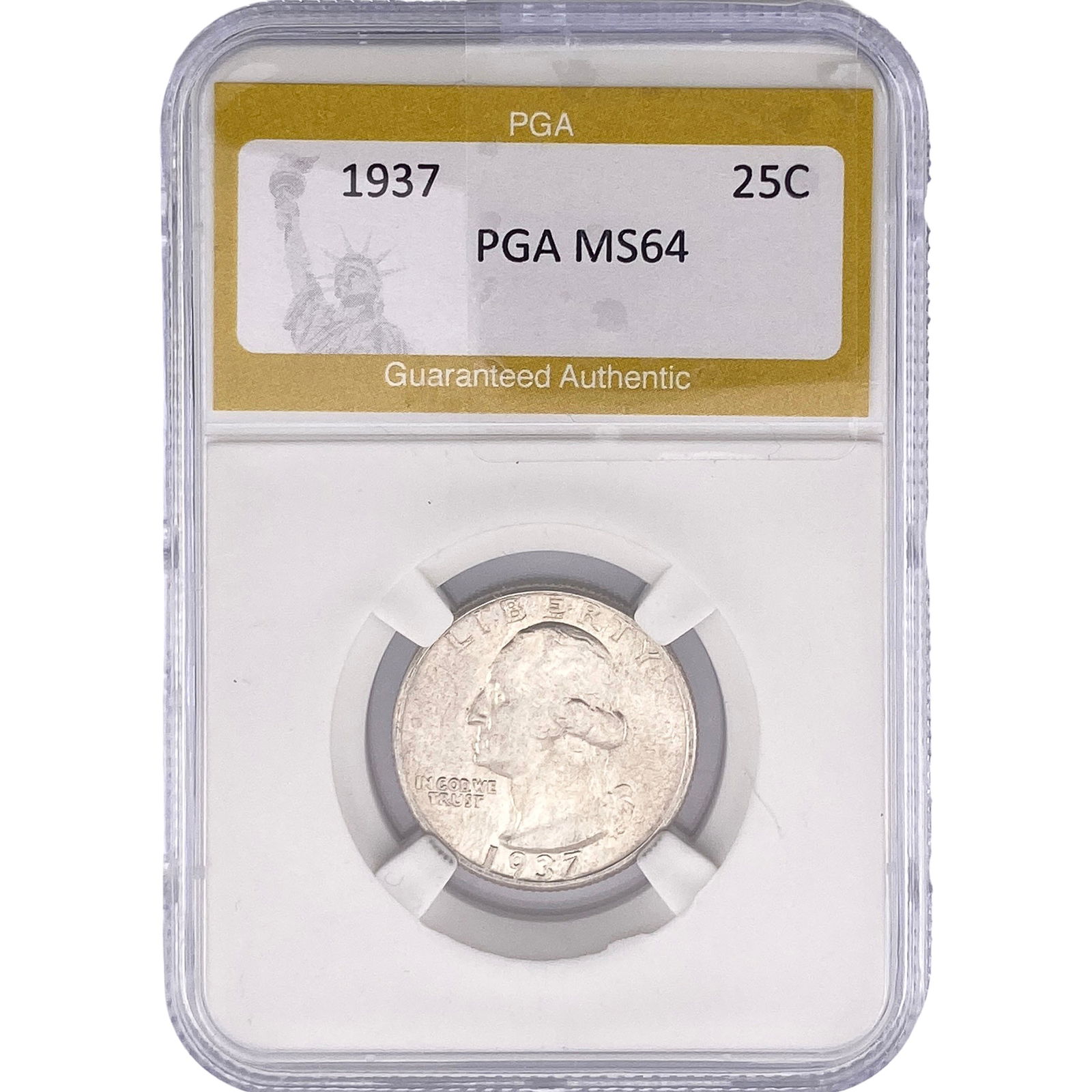 1937 Washington Silver Quarter PGA MS64: 1937 Washington Silver Quarter PGA MS64