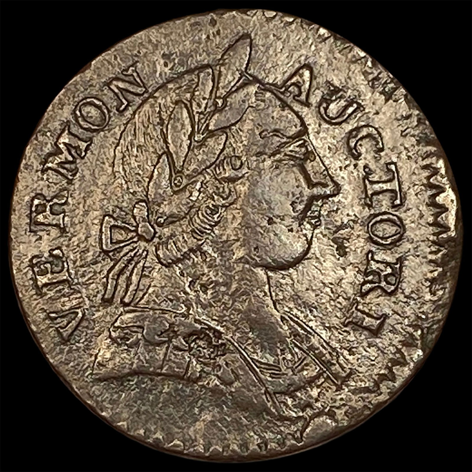 1785 Vermont Copper Landscape Reverse HIGH GRADE: 1785 Vermont Copper Landscape Reverse HIGH GRADE