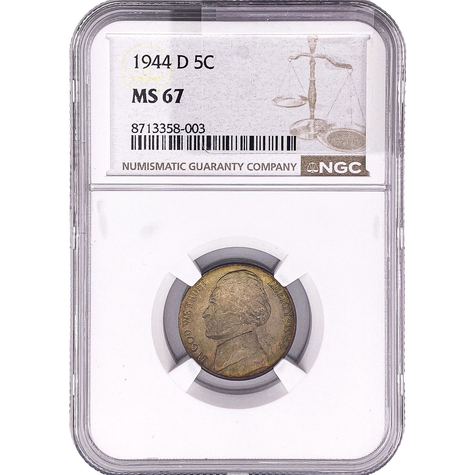 1944-D Jefferson Nickel NGC MS67 (1 of 2)
