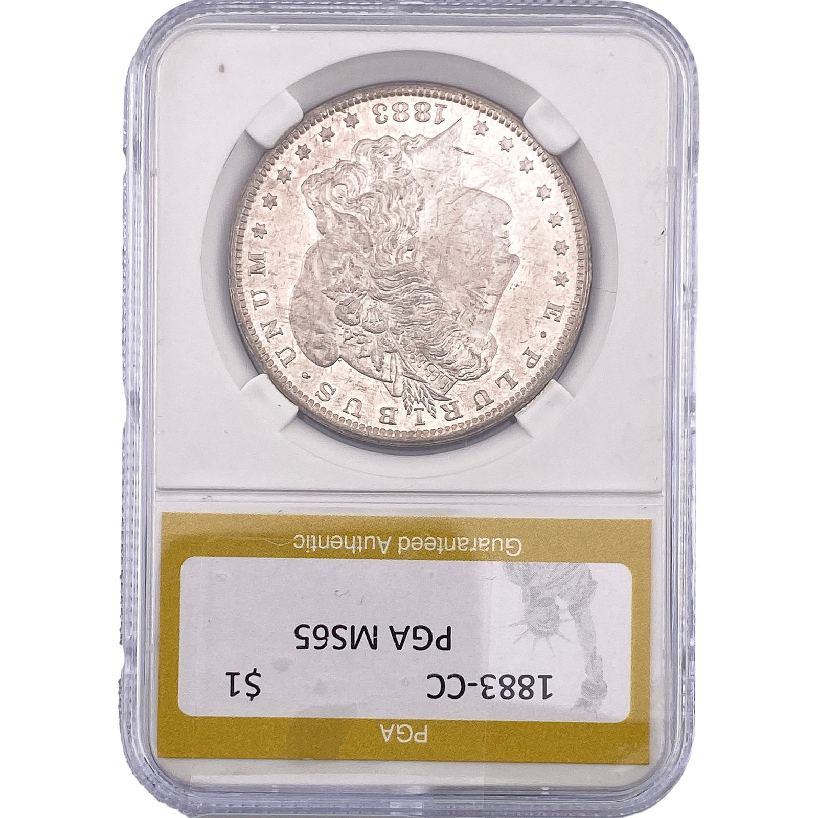 1883-CC Morgan Silver Dollar PGA MS65: 1883-CC Morgan Silver Dollar PGA MS65