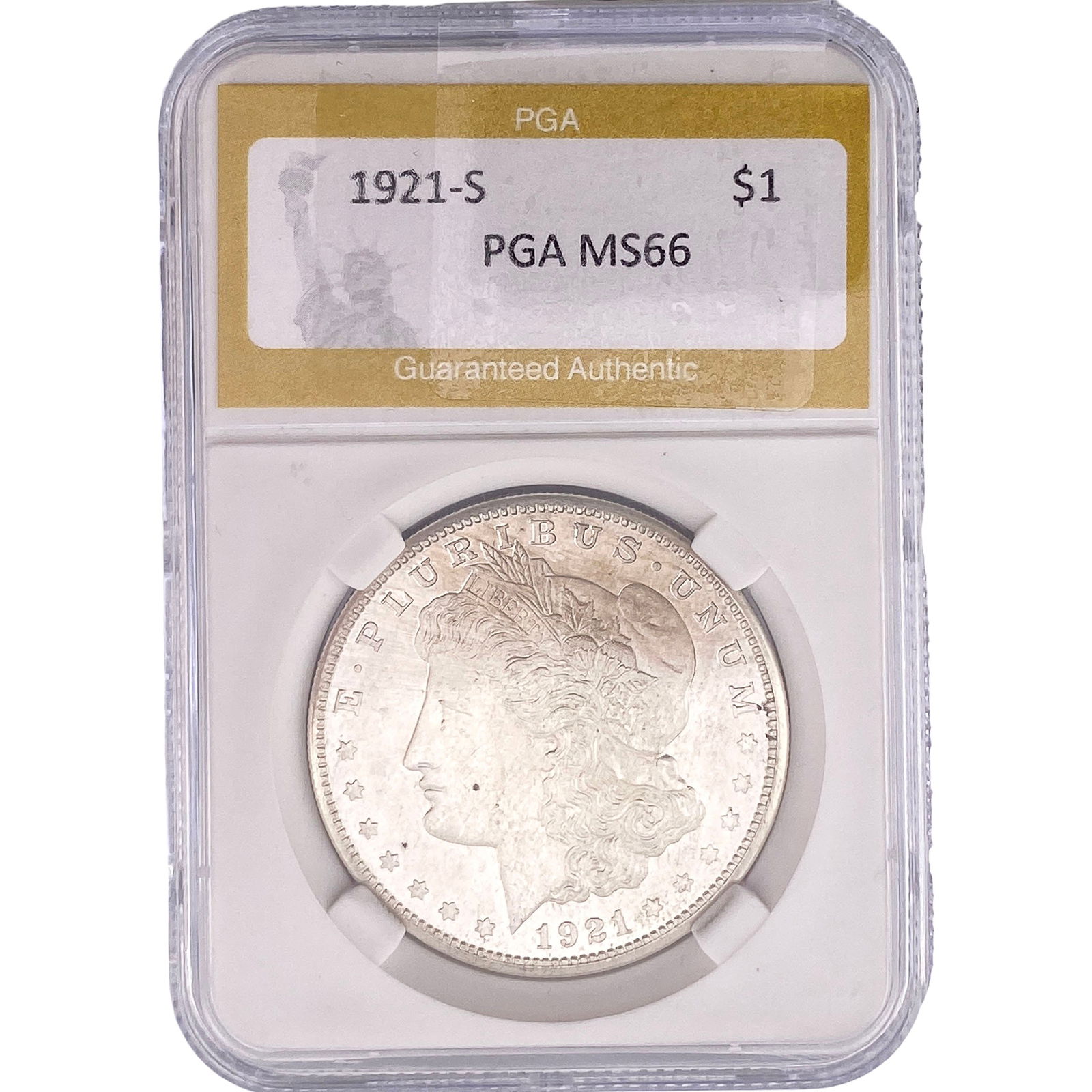 1921-S Morgan Silver Dollar PGA MS66 (1 of 2)