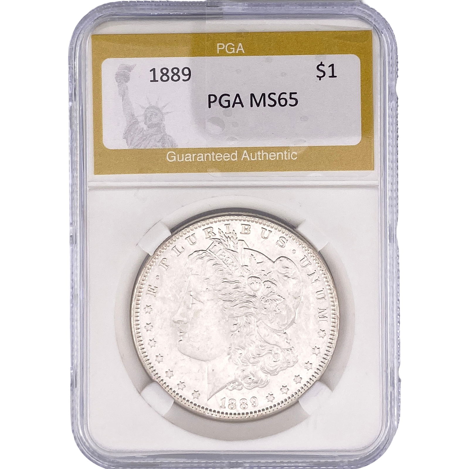1889 Morgan Silver Dollar PGA MS65: 1889 Morgan Silver Dollar PGA MS65