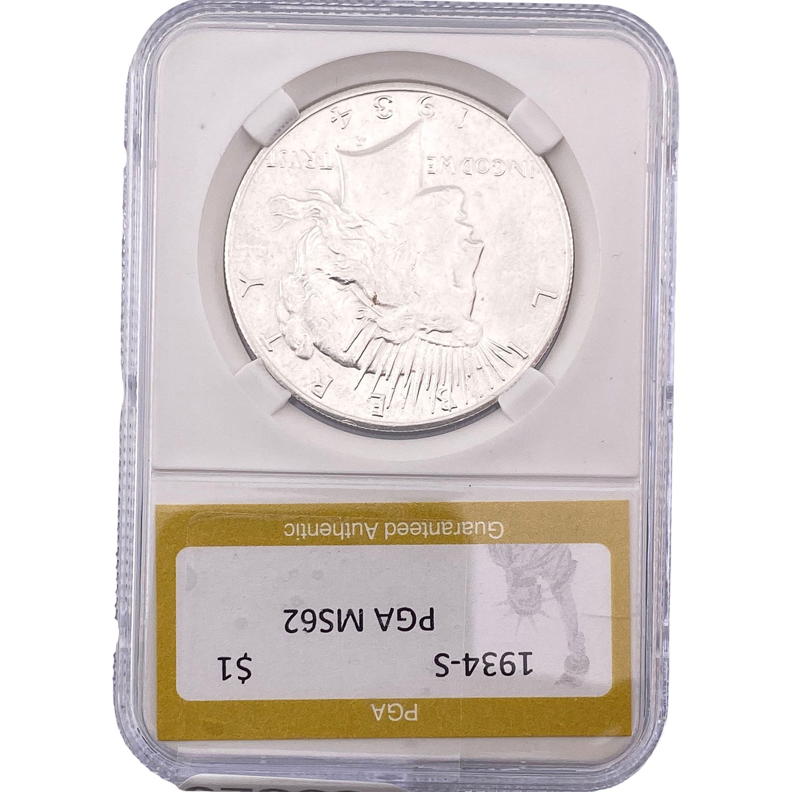 1934-S Silver Peace Dollar PGA MS62 (1 of 2)