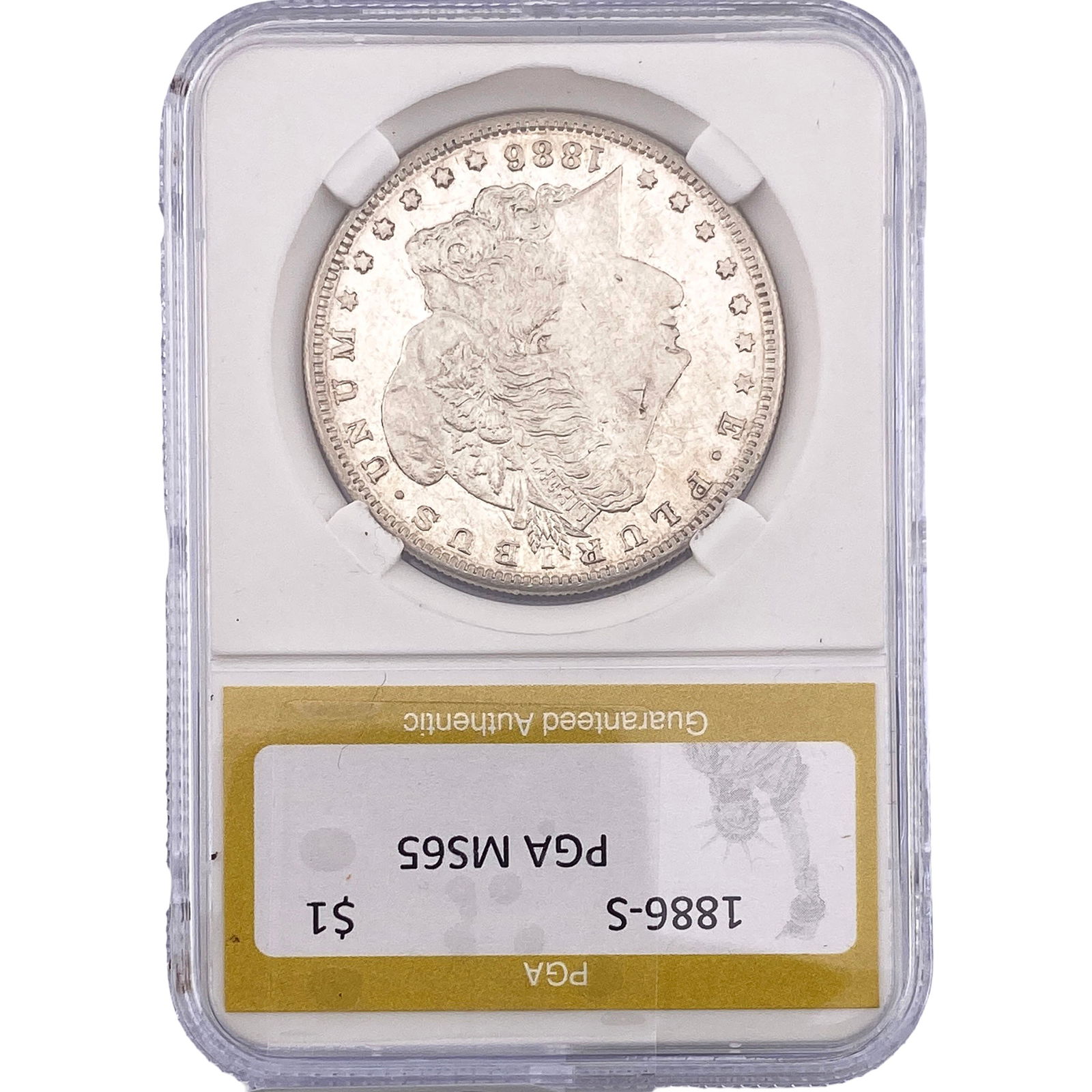 1886-S Morgan Silver Dollar PGA MS65 (1 of 2)