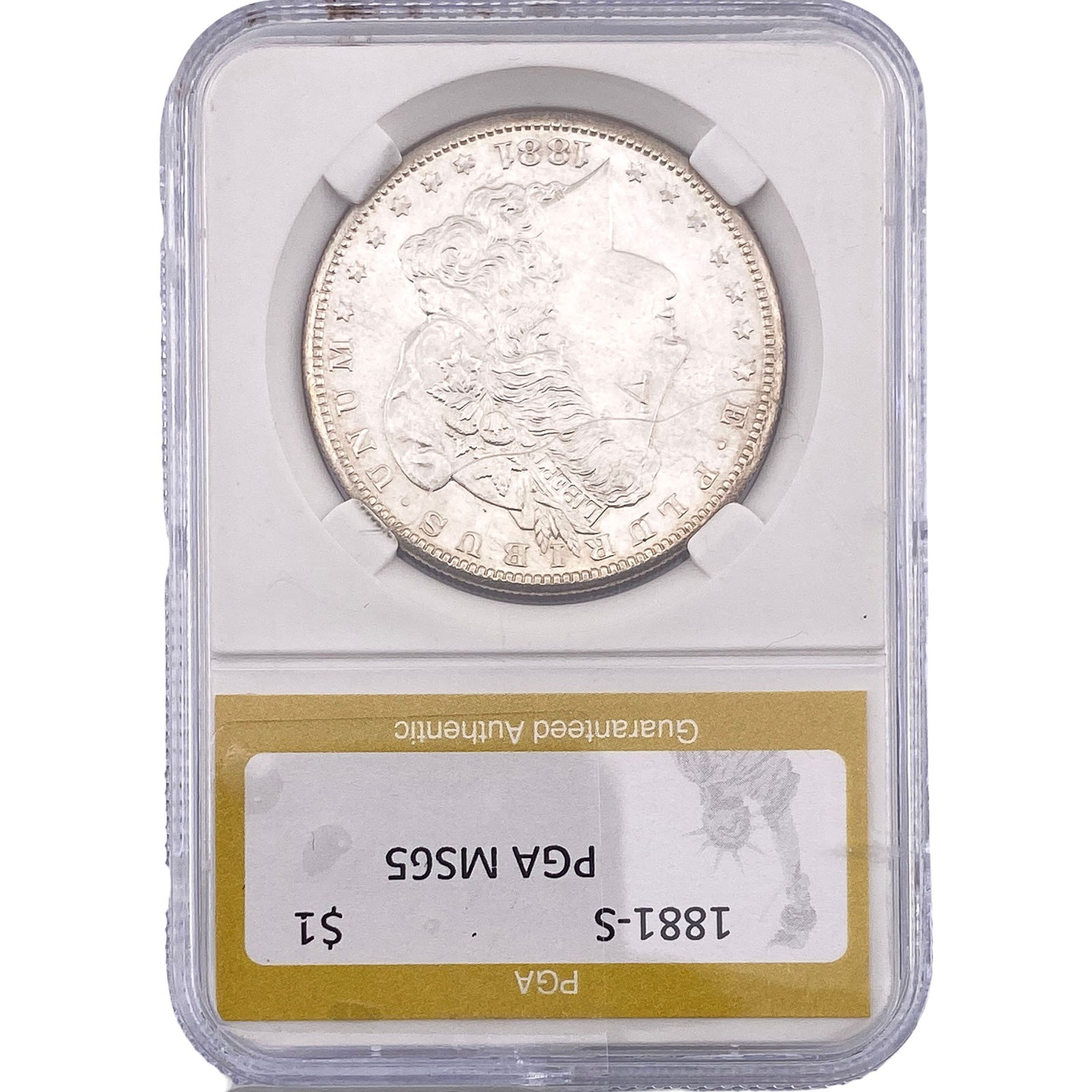 1881-S Morgan Silver Dollar PGA MS65 (1 of 2)