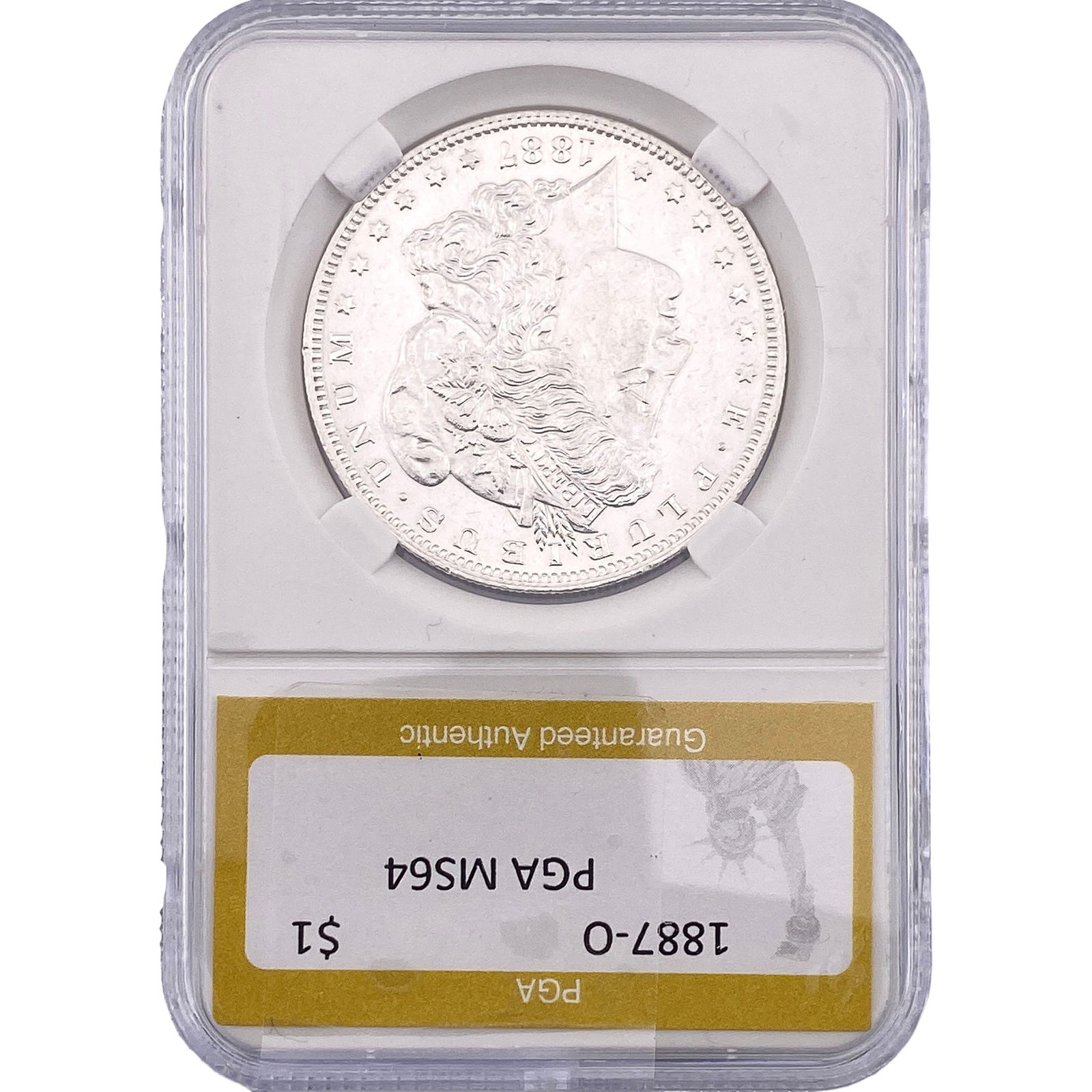 1887-O Morgan Silver Dollar PGA MS64: 1887-O Morgan Silver Dollar PGA MS64