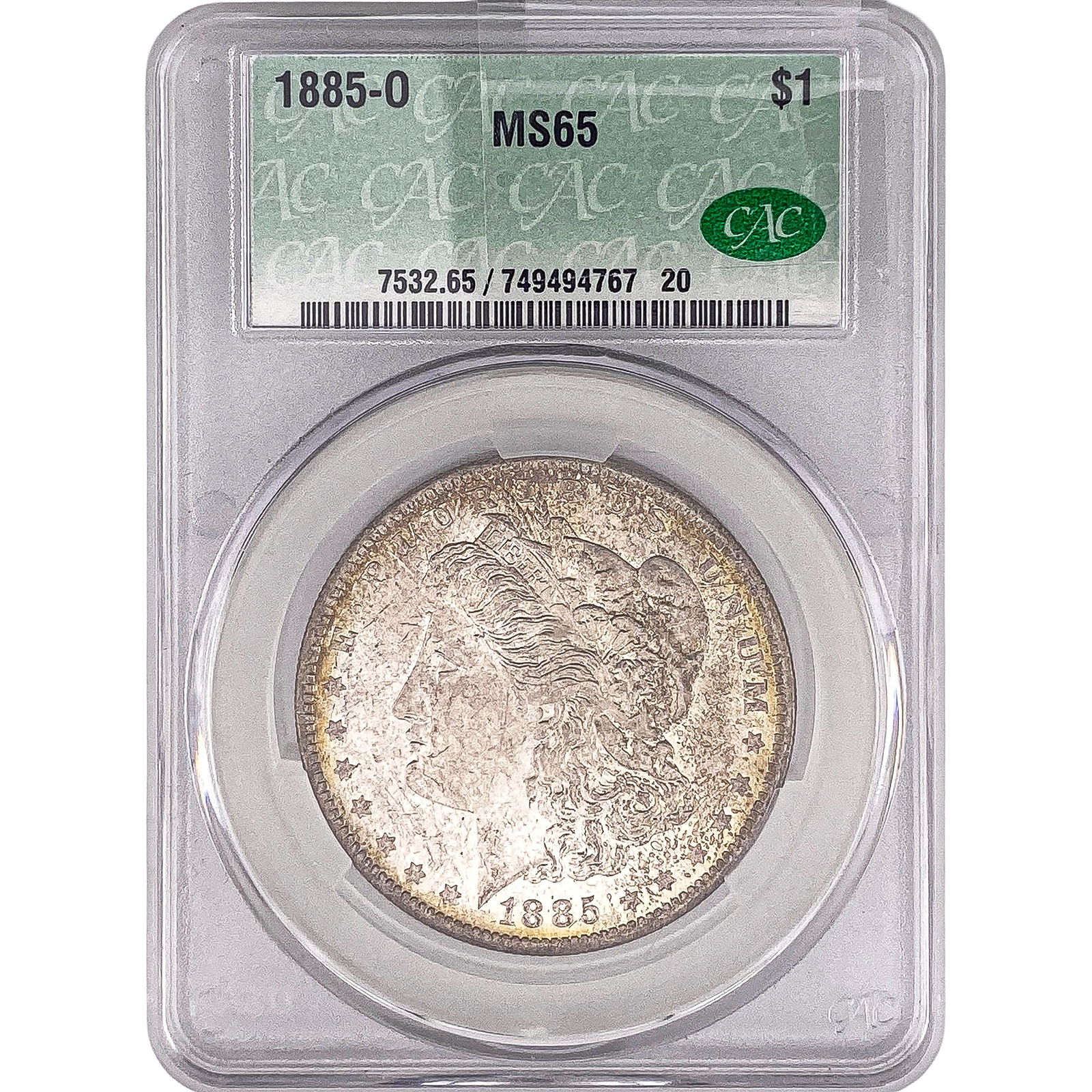 1885-O Morgan Silver Dollar CAC MS65 (1 of 2)
