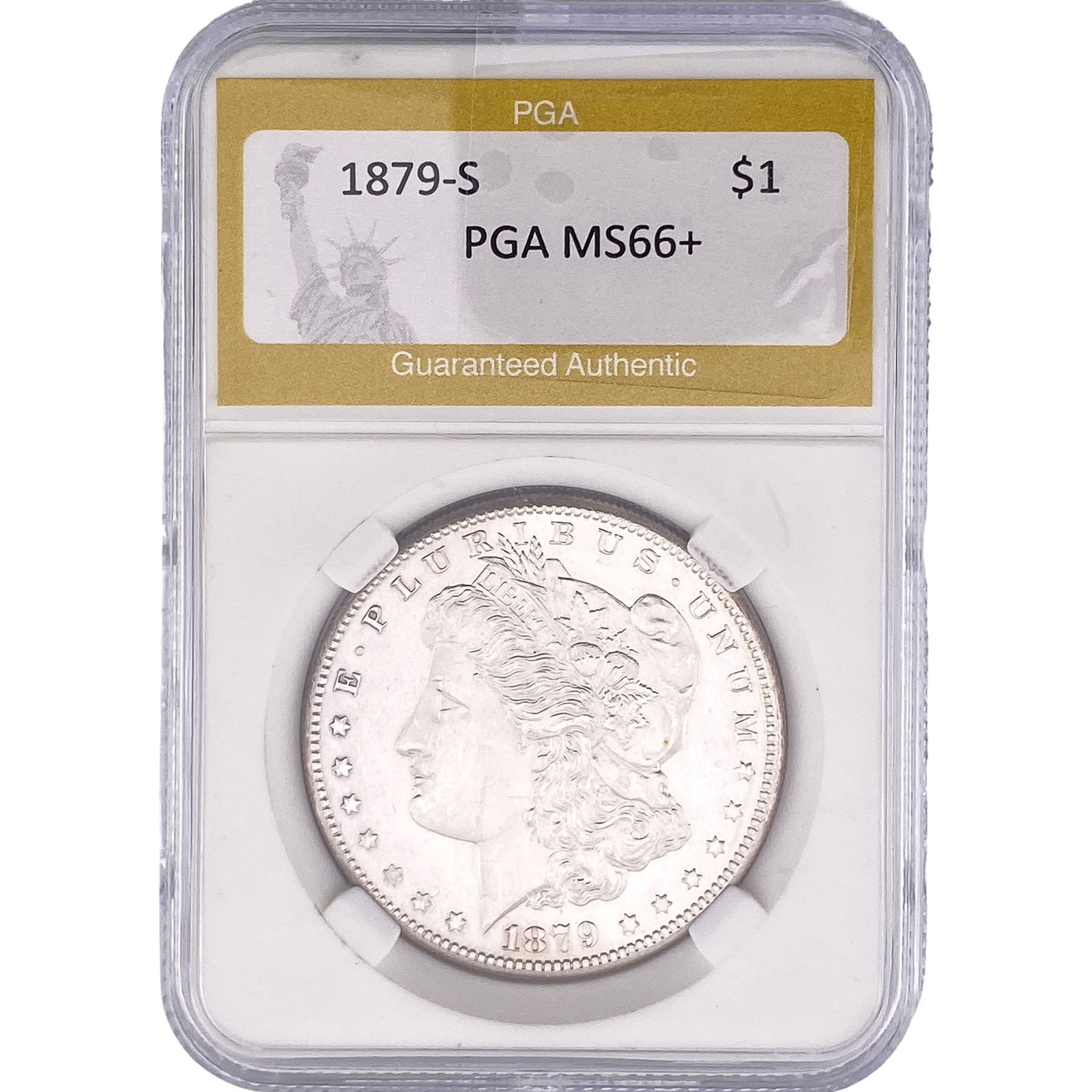 1879-S Morgan Silver Dollar PGA MS66+ (1 of 2)