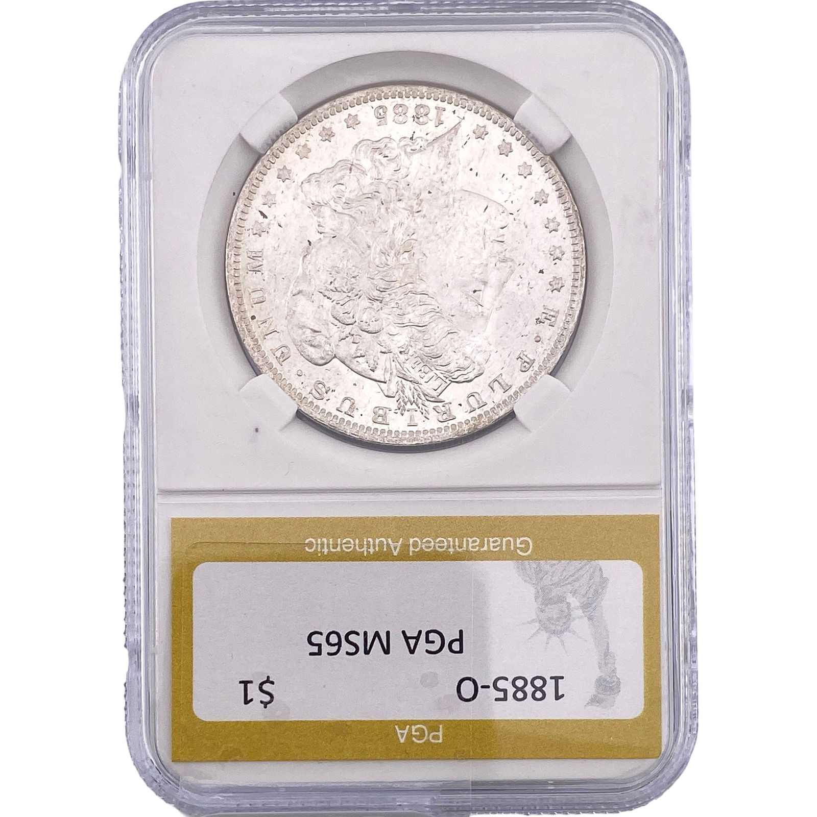 1885-O Morgan Silver Dollar PGA MS65: 1885-O Morgan Silver Dollar PGA MS65