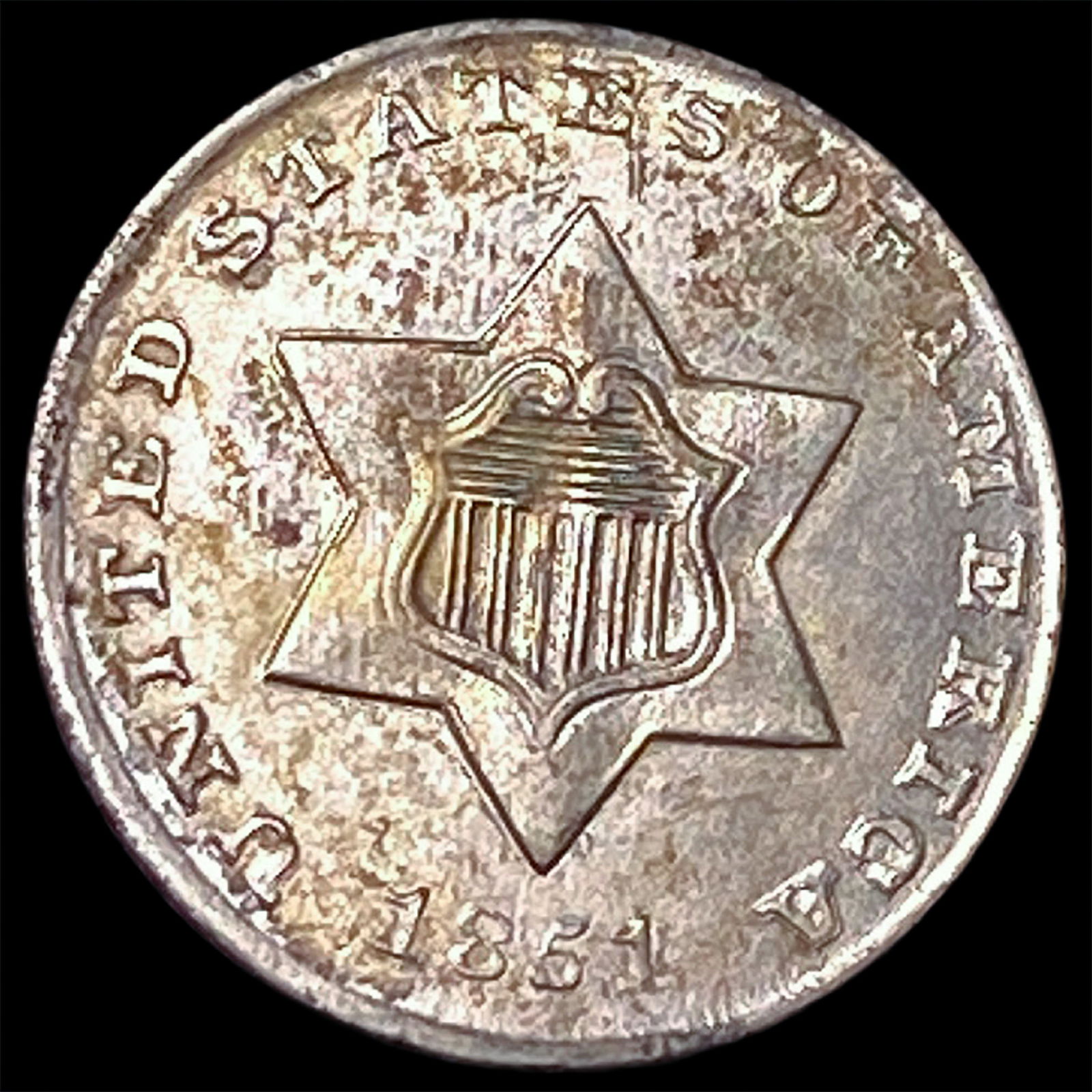 1851 Silver Three-Cent Piece UNCIRCULATED (1 of 2)