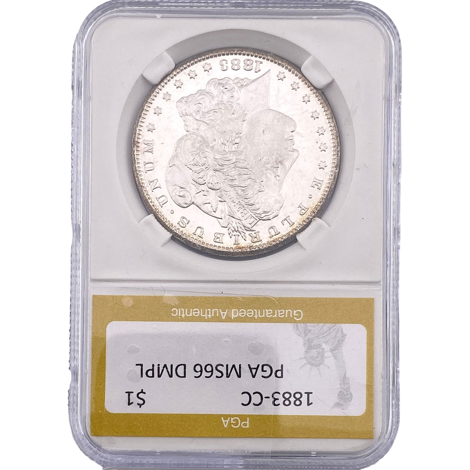 1883-CC Morgan Silver Dollar PGA MS66 DMPL: 1883-CC Morgan Silver Dollar PGA MS66 DMPL
