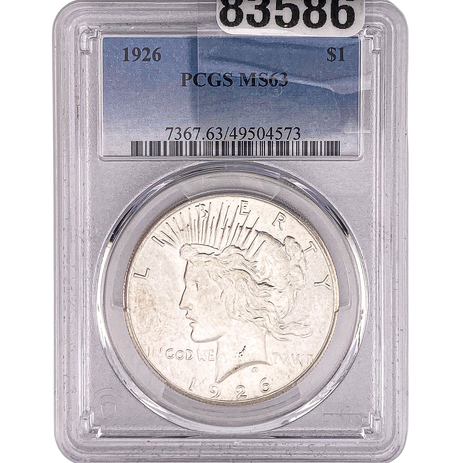 1926 Silver Peace Dollar PCGS MS63 (1 of 2)