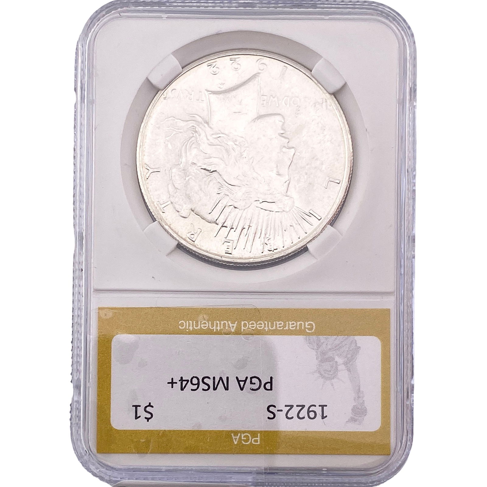 1922-S Silver Peace Dollar PGA MS64+ (1 of 2)