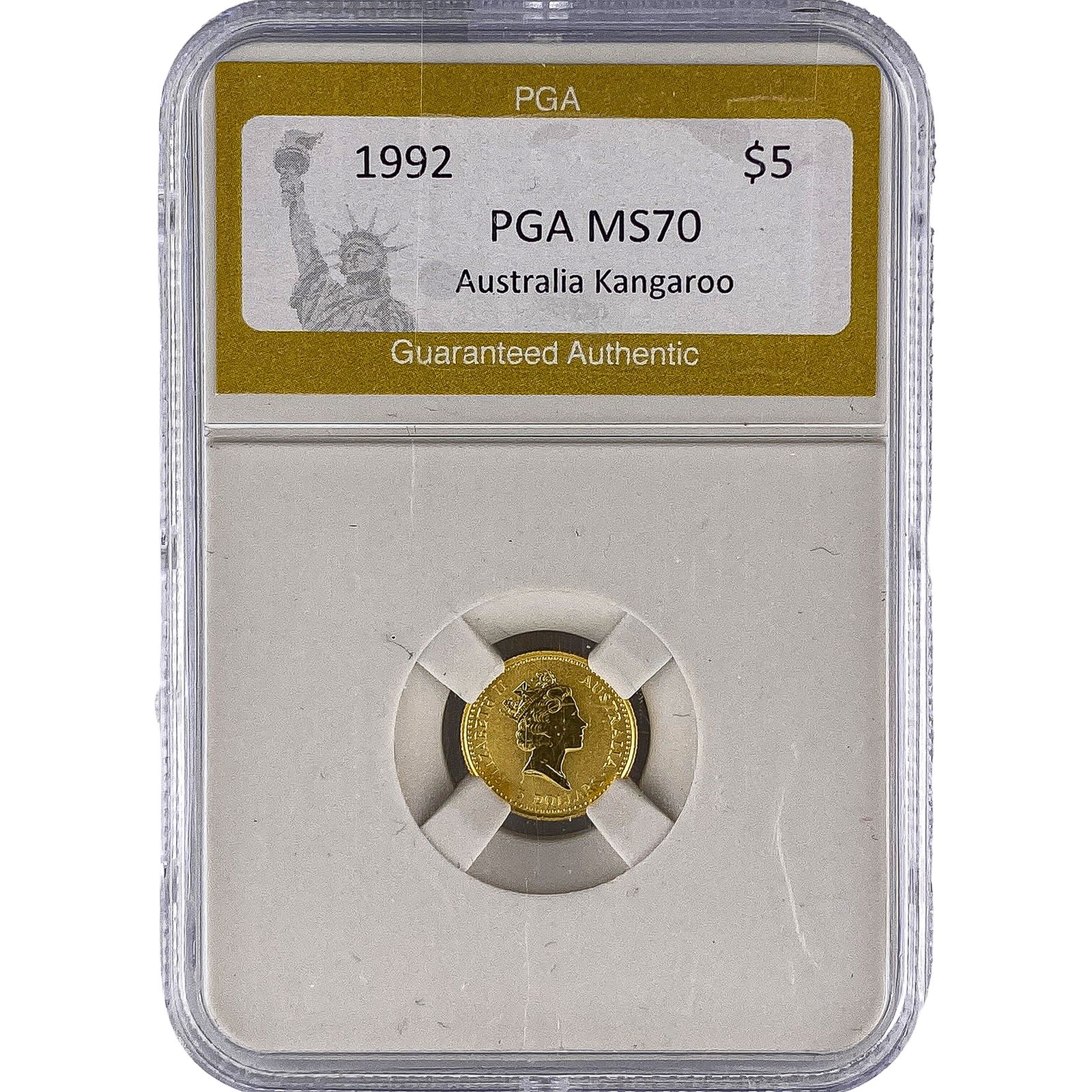 1992 Austrailia 1/20oz Gold $5 Kangaroo PGA MS70 (1 of 2)