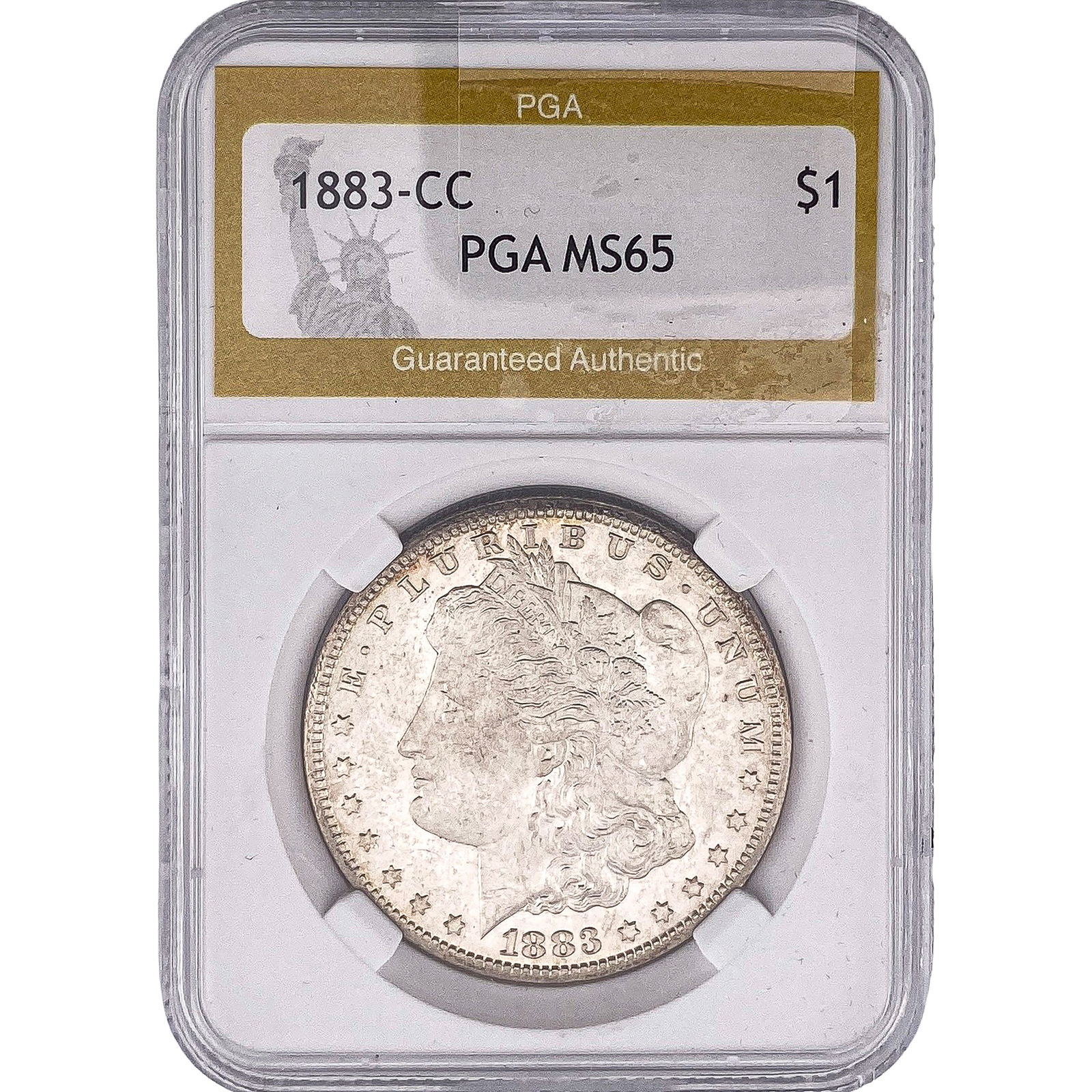 1883-CC Morgan Silver Dollar PGA MS65: 1883-CC Morgan Silver Dollar PGA MS65