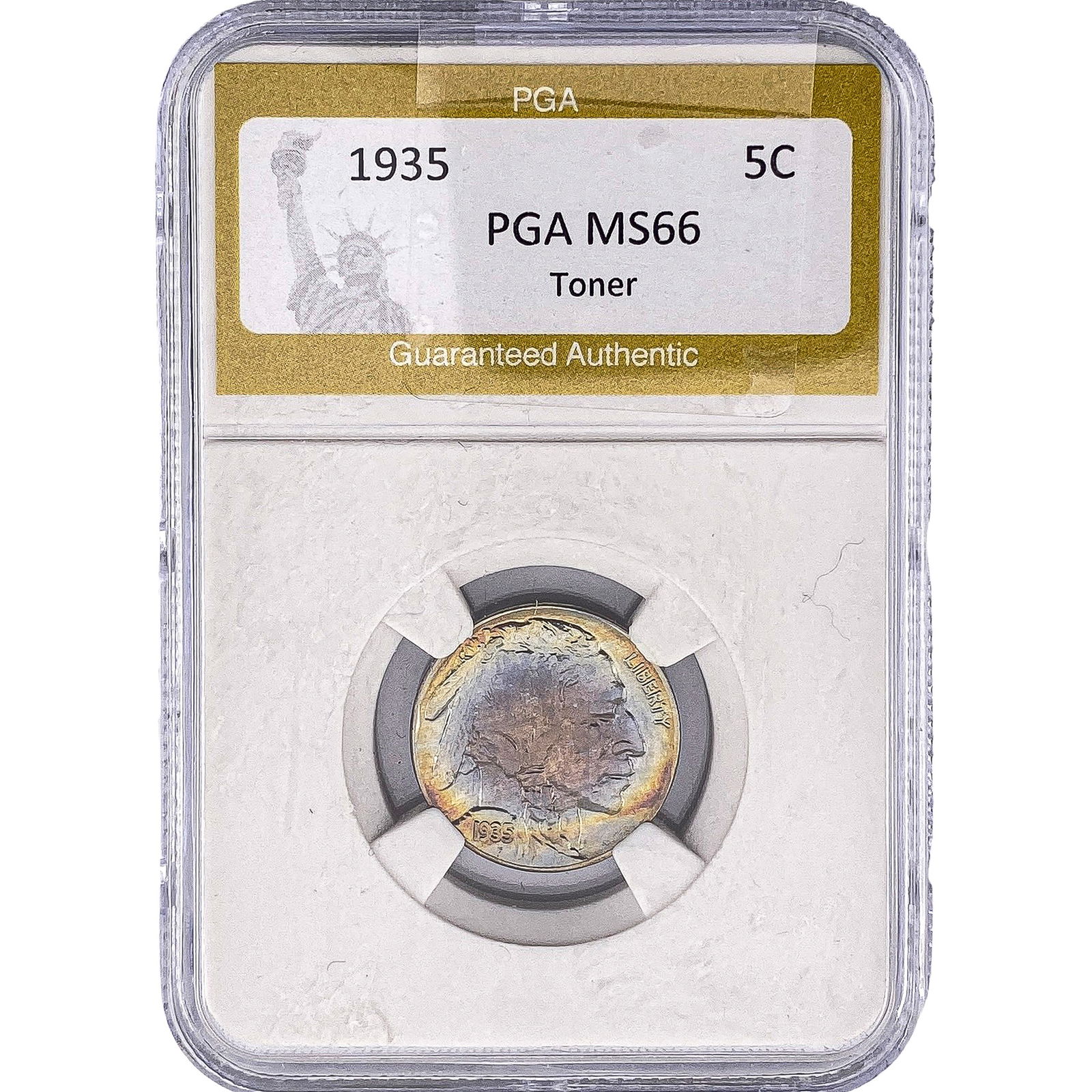 1935 Buffalo Nickel PGA MS66 Toner: 1935 Buffalo Nickel PGA MS66 Toner
