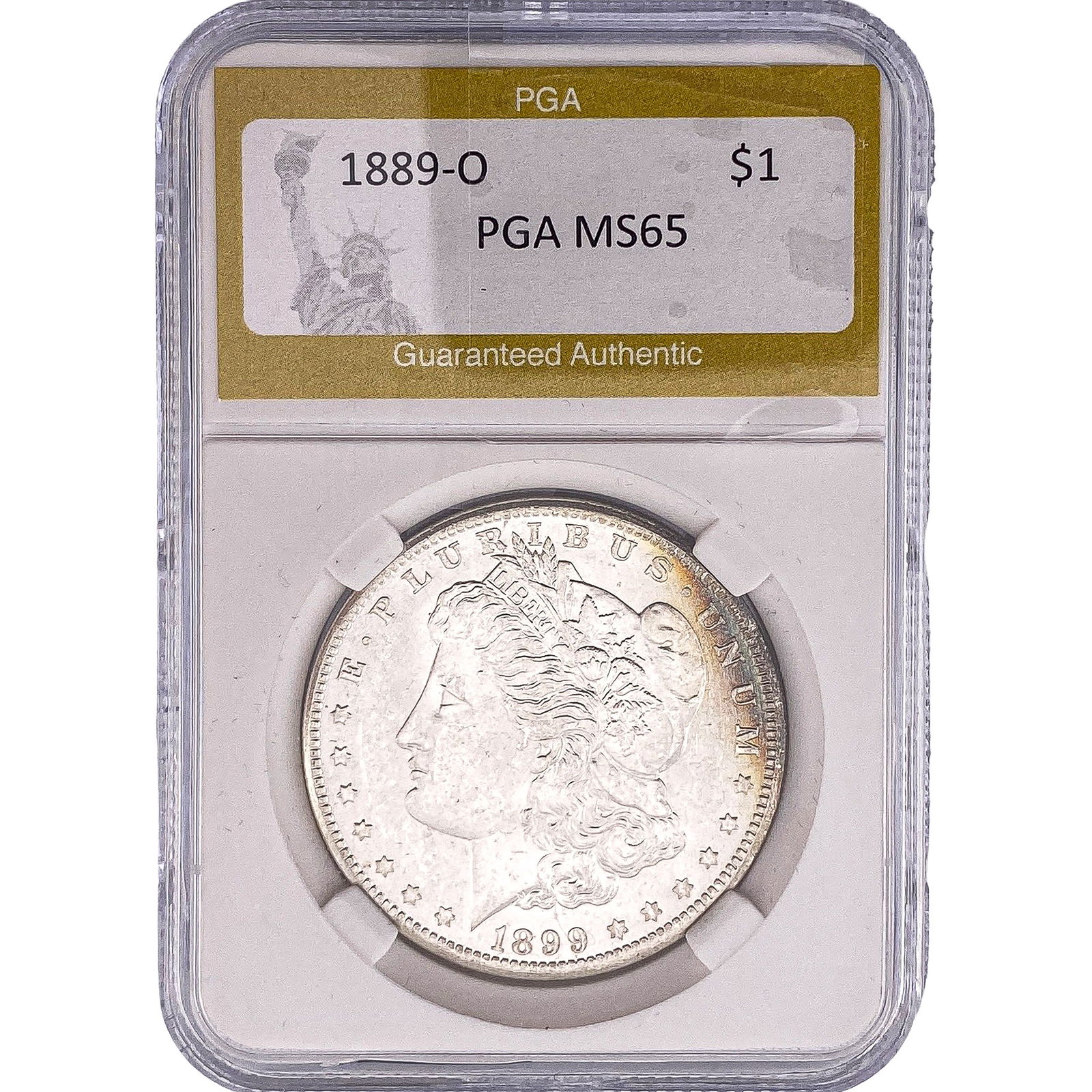 1889-O Morgan Silver Dollar PGA MS65: 1889-O Morgan Silver Dollar PGA MS65