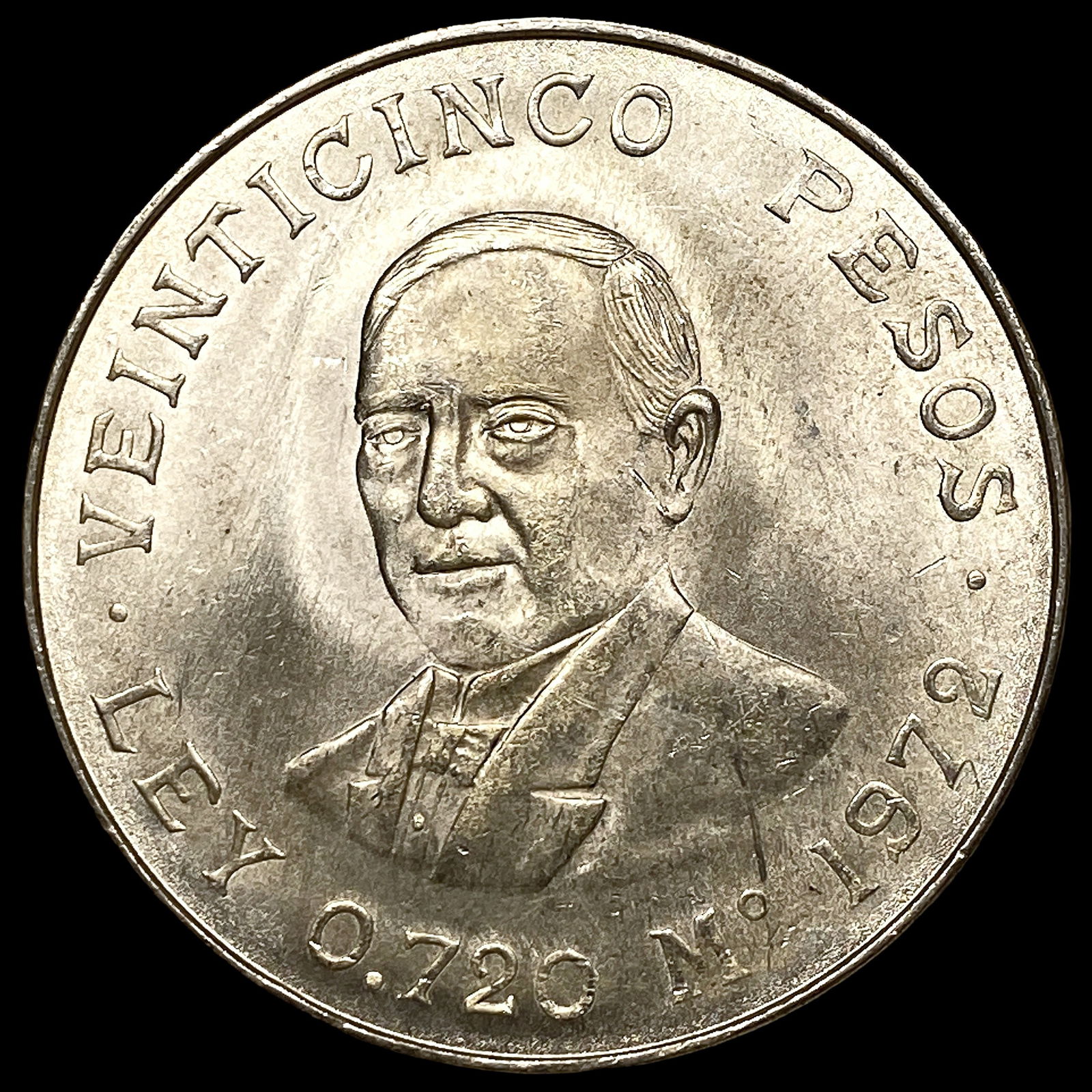 1972Mo Mexico Silver 25 Pesos UNCIRCULATED: 1972Mo Mexico Silver 25 Pesos UNCIRCULATED