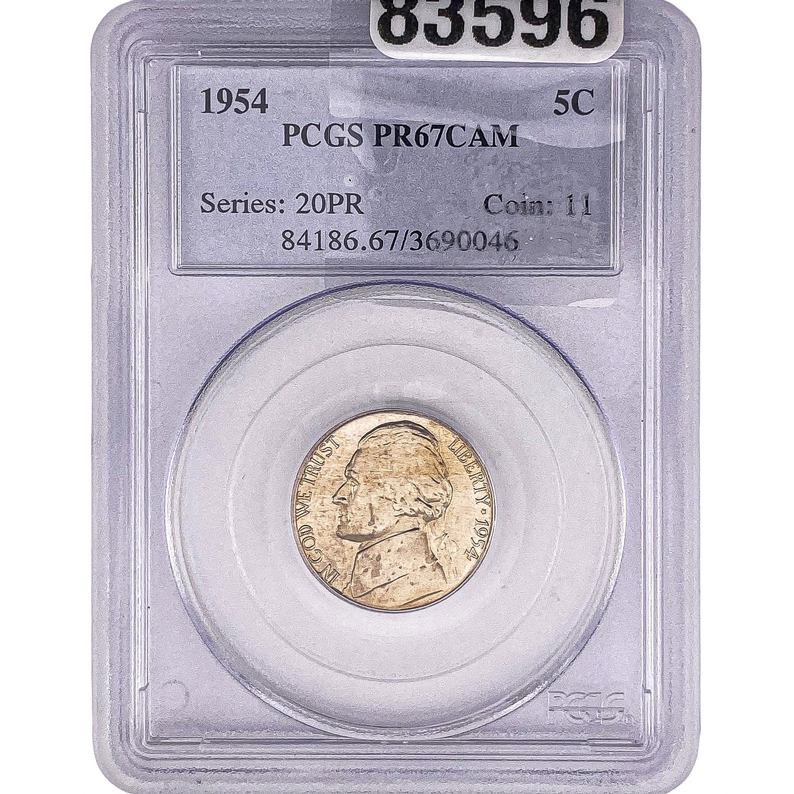 1954 Jefferson Nickel PCGS PR67 CAM (1 of 2)