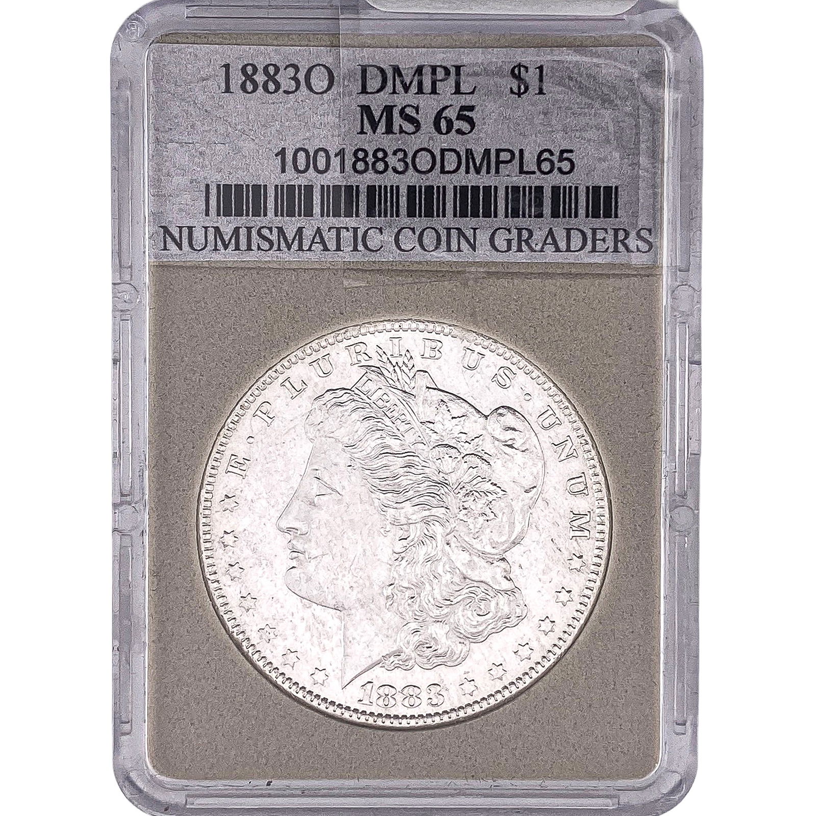1883-O Morgan Silver Dollar NGC MS65 DMPL: 1883-O Morgan Silver Dollar NGC MS65 DMPL