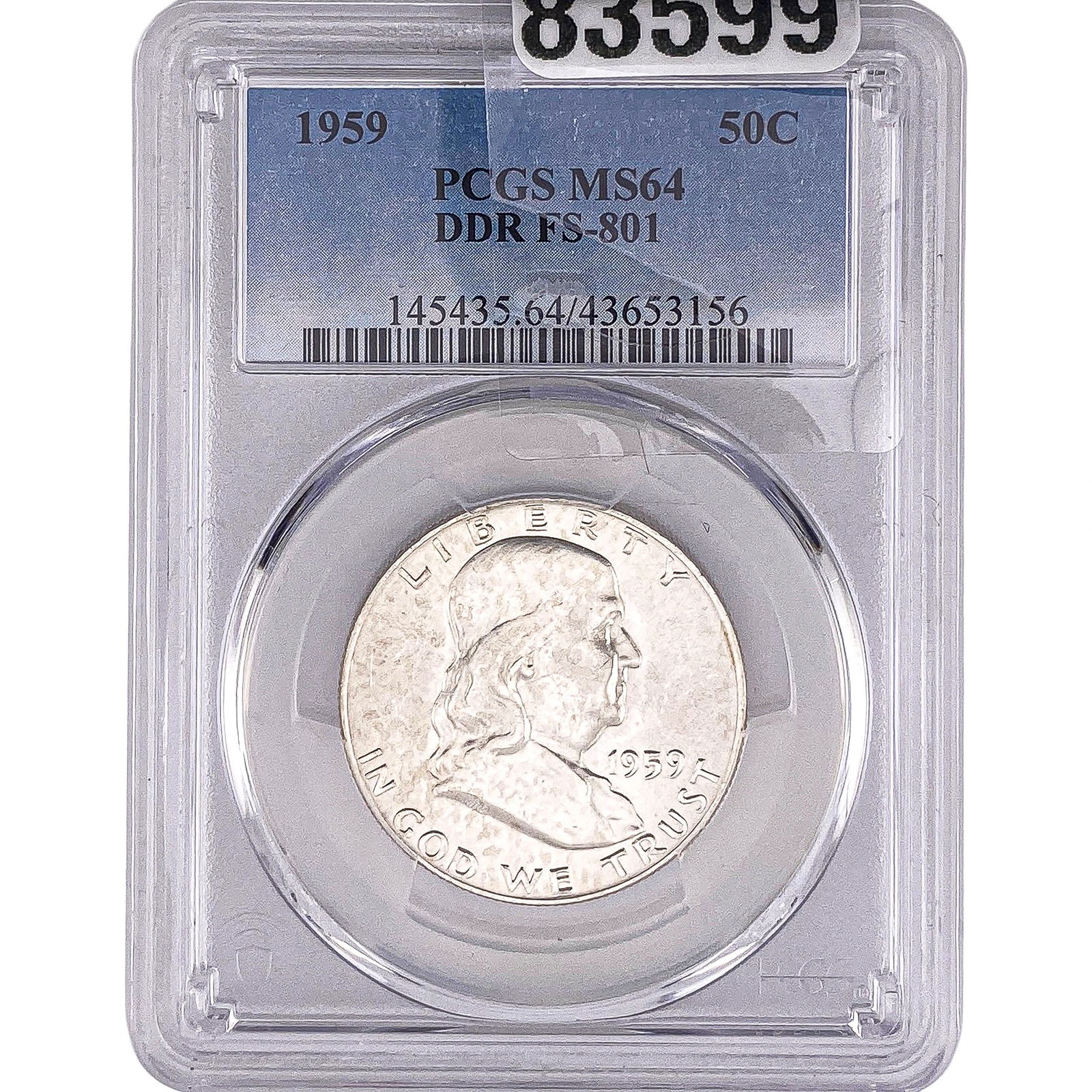 1959 Franklin Half Dollar PCGS MS64 DDR FS-801 (1 of 2)
