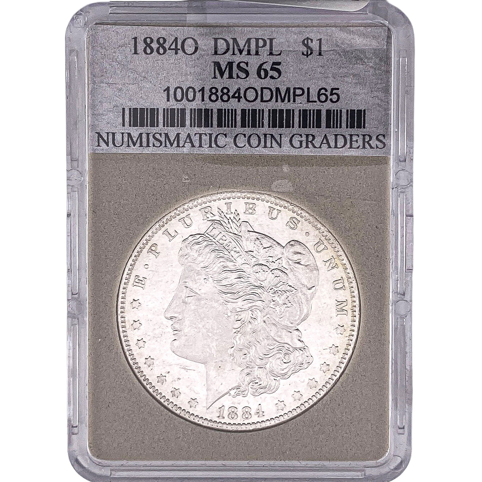 1884-O Morgan Silver Dollar NCG MS65 DMPL (1 of 2)