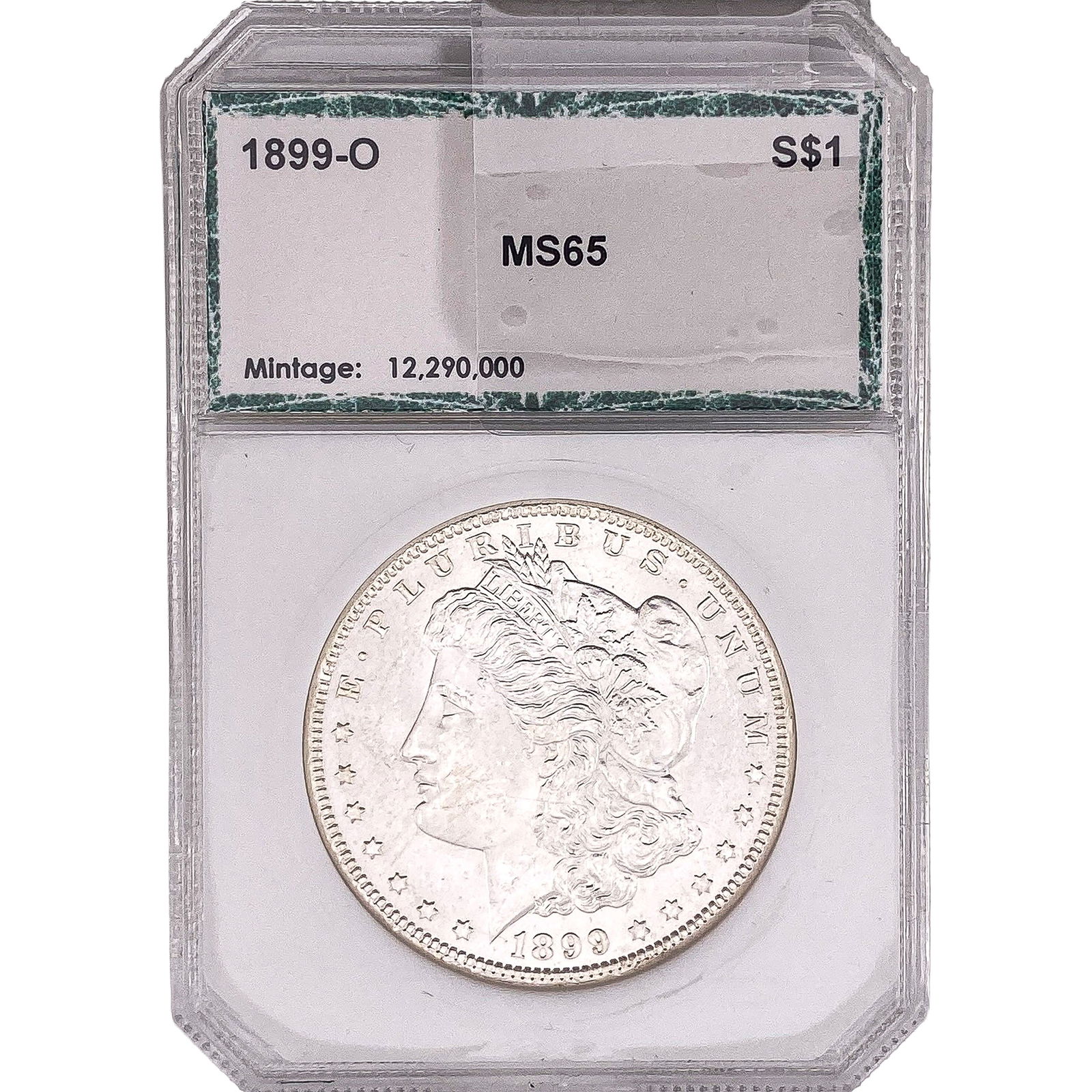 1899-O Morgan Silver Dollar PCI MS65: 1899-O Morgan Silver Dollar PCI MS65
