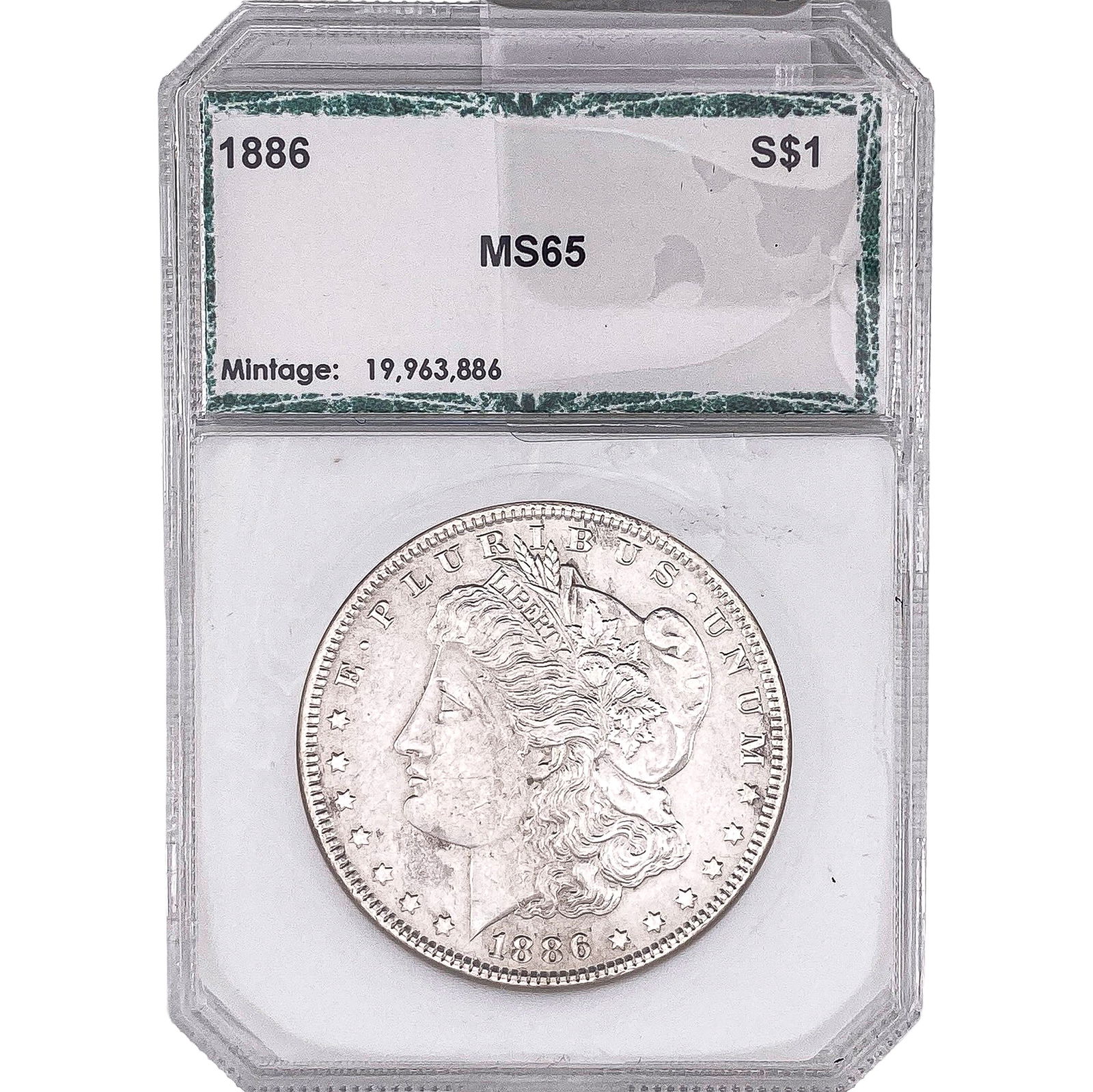 1886 Morgan Silver Dollar PCI MS65 (1 of 2)