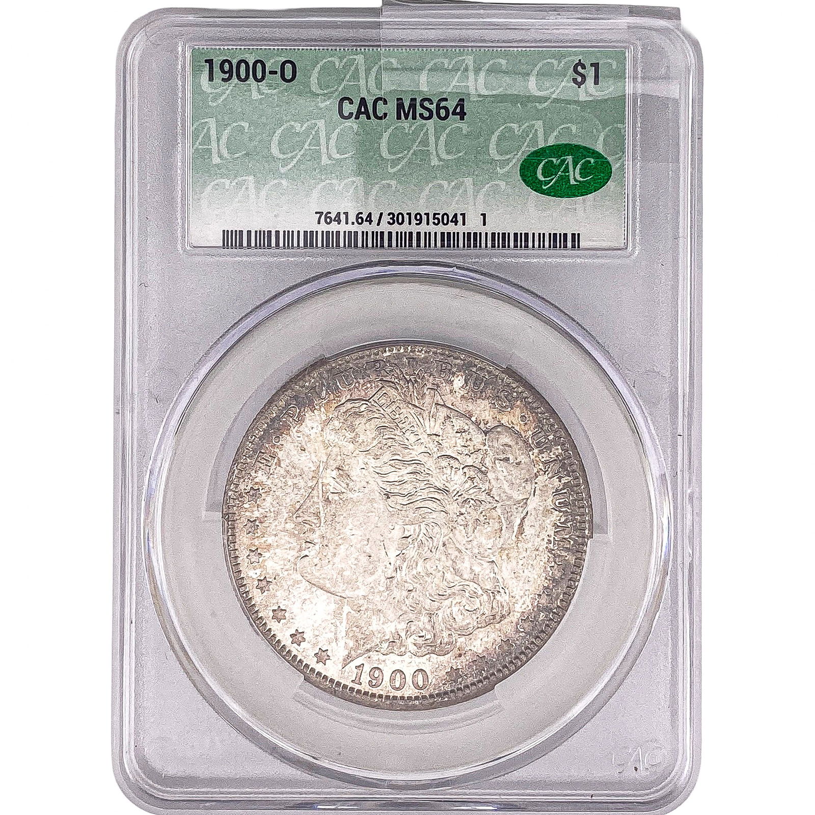 1900-O Morgan Silver Dollar CAC MS64: 1900-O Morgan Silver Dollar CAC MS64