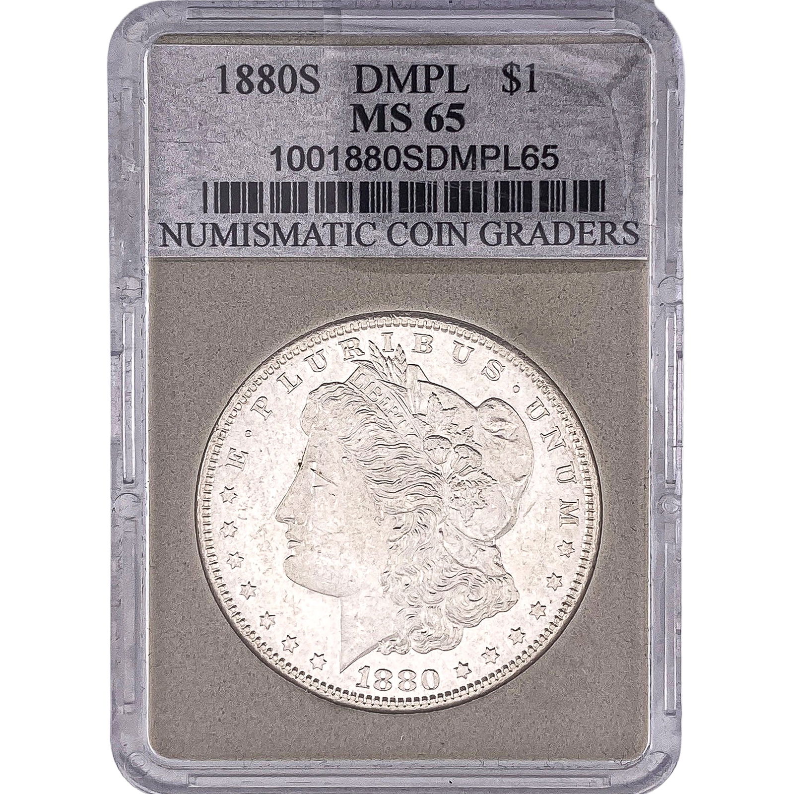 1880-S Morgan Silver Dollar NGC MS65 DMPL: 1880-S Morgan Silver Dollar NGC MS65 DMPL